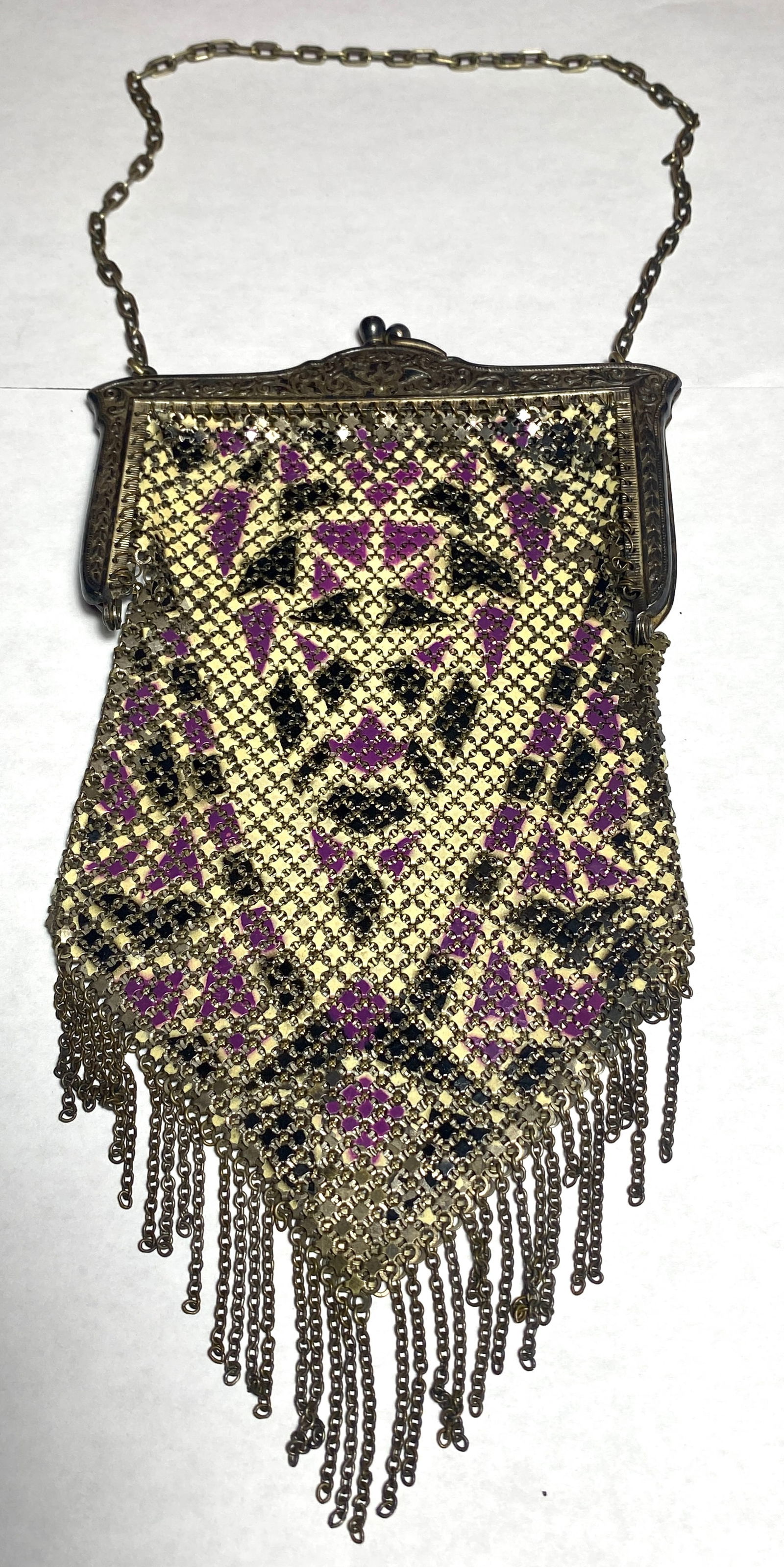 Art Deco Mesh Purse by Mandalian Mfg Co. - Overall 11" (1 of 7)