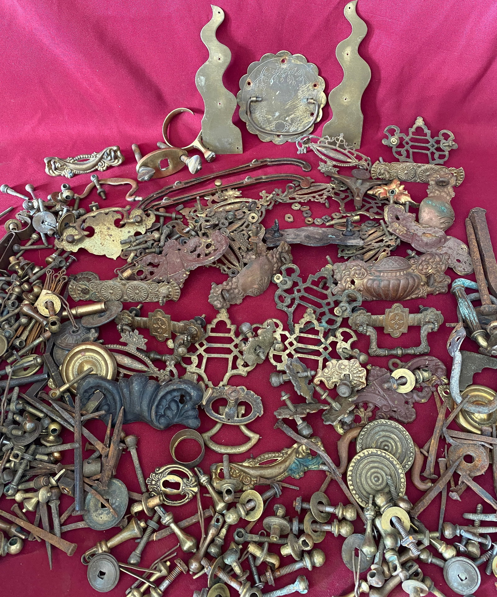 Antique and Older Brass Drawer Etc. Hardware (1 of 5)