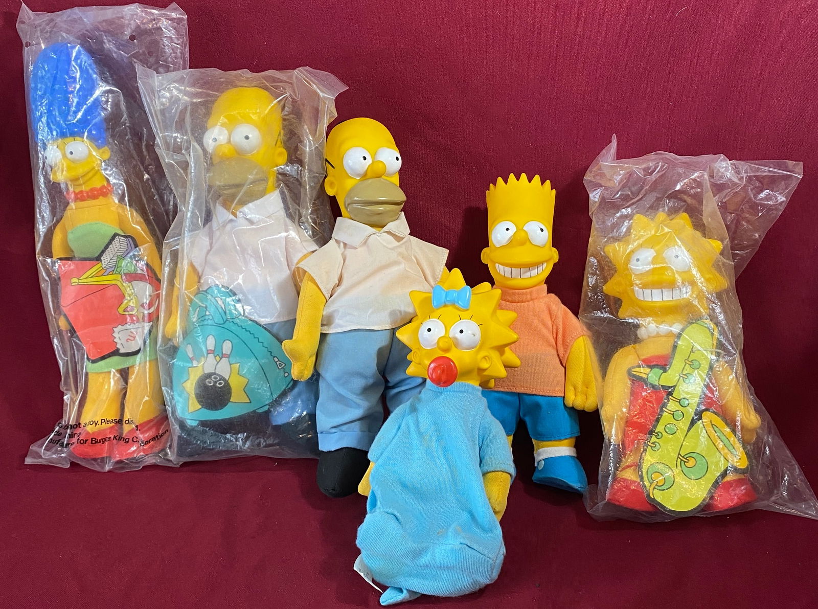 Six Vintage Collectible Simpson Dolls - Burger King Promotion (1 of 8)