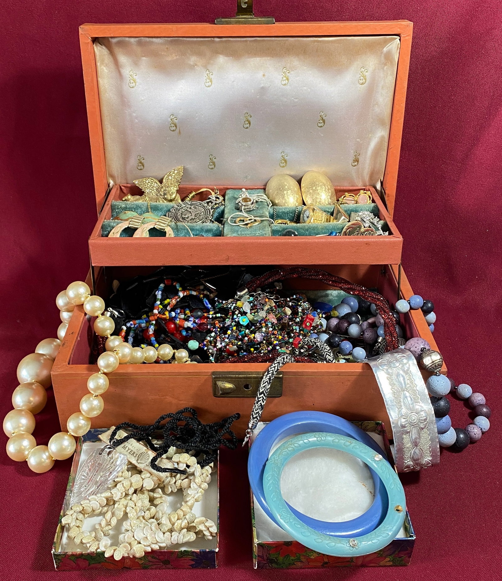 Jewelry Box Full of Older, Vintage, and Costume Jewelry: Jewelry Box Full of Older, Vintage, and Costume Jewelry