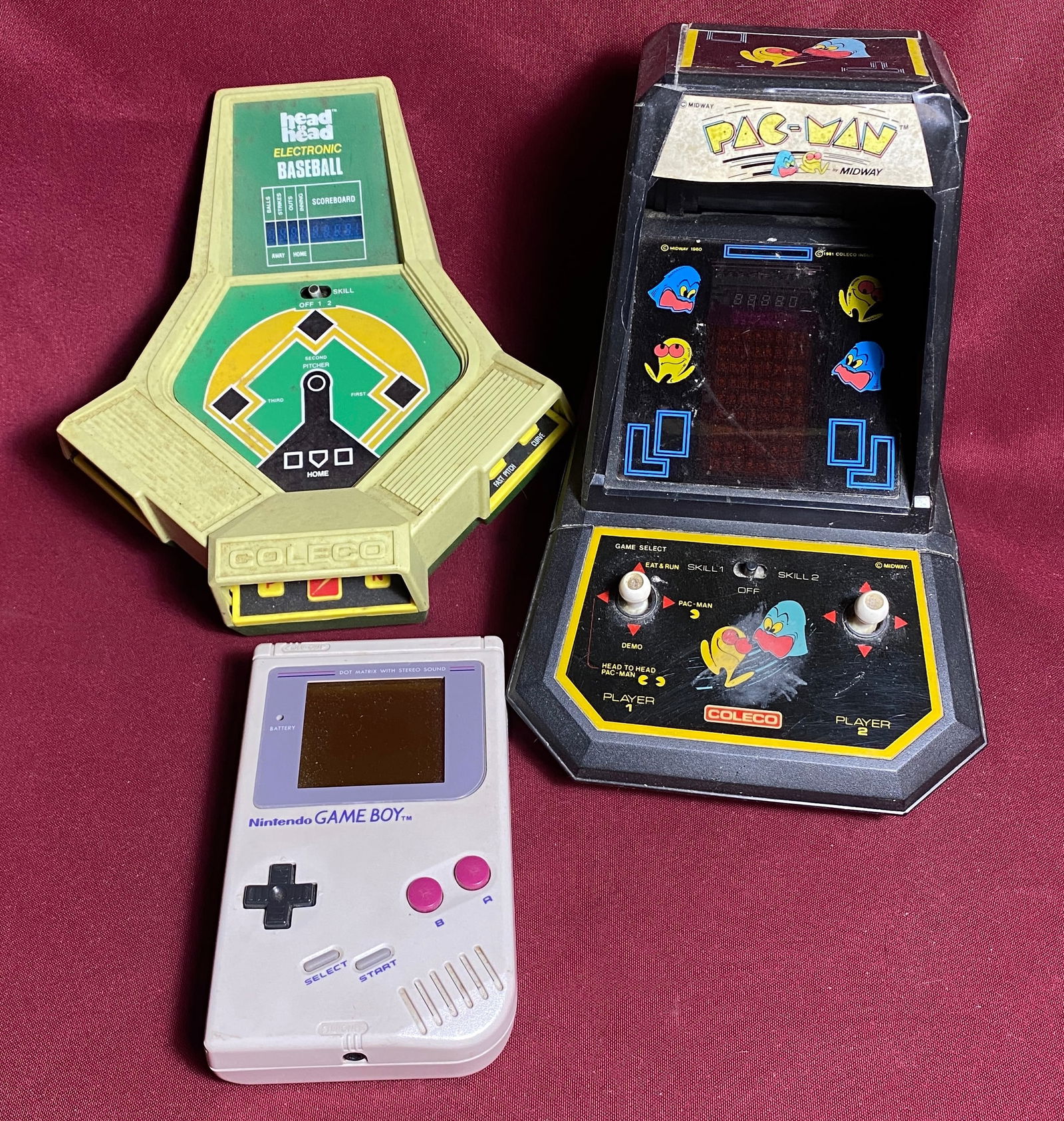 Three Vintage Battery Operated Games - Coleco Pac Man (No Battery Door), Nintendo Game Boy, Coleco (1 of 12)