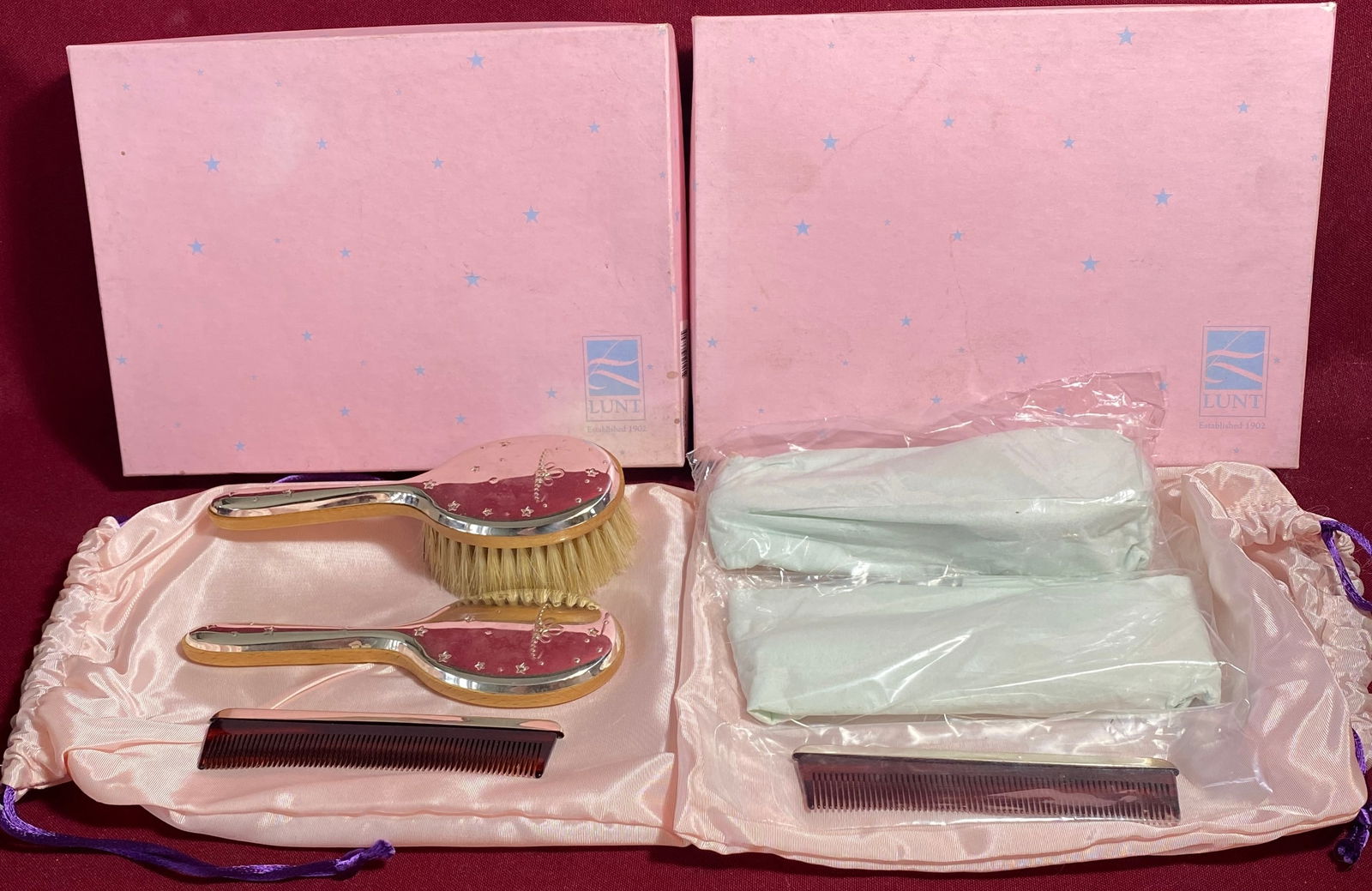 Two Lunt Silversmith's Three Piece Vanity Set #40PS - One Set Factory Sealed - New Old Stock (1 of 11)