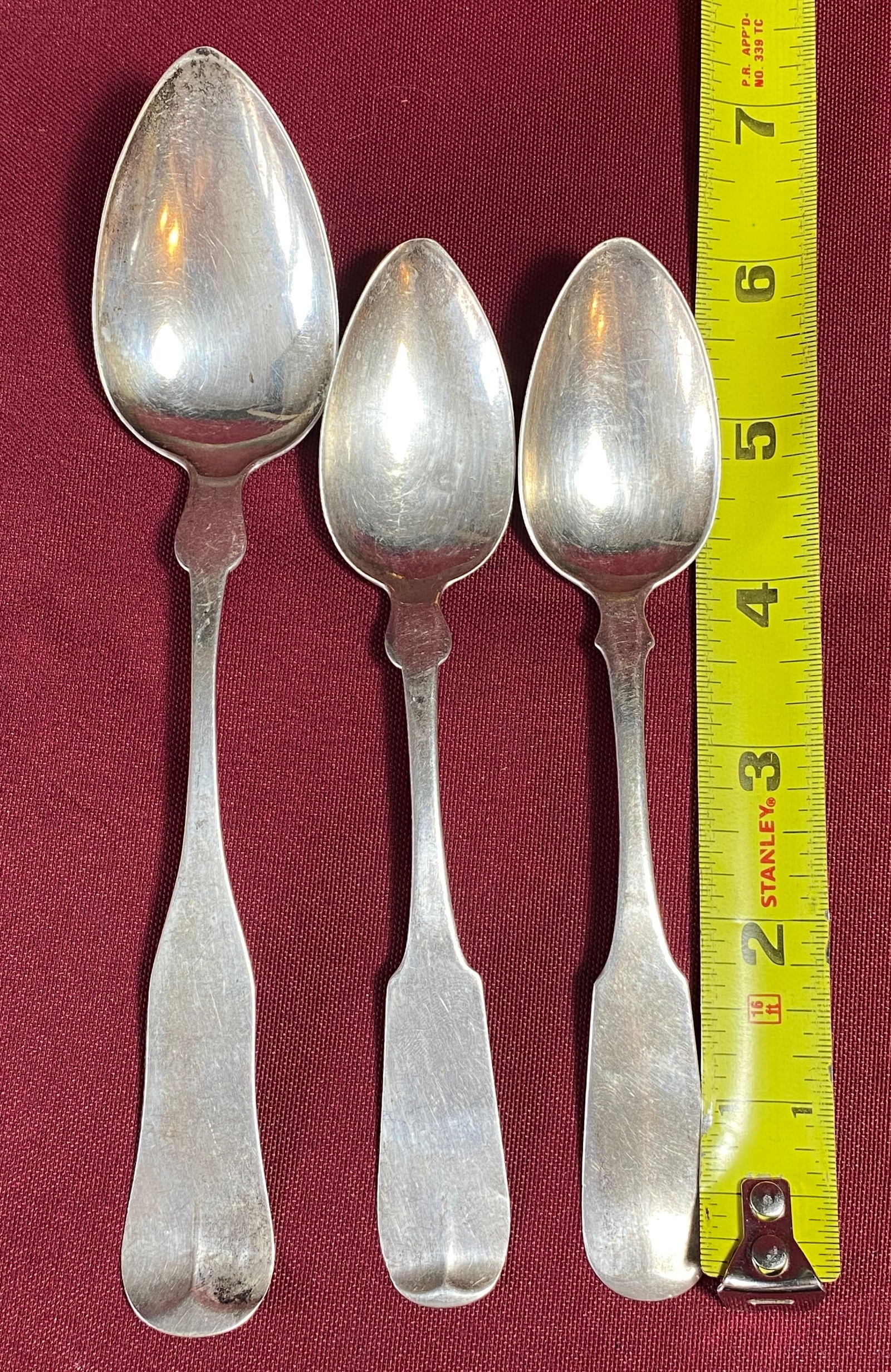 Three Coin Silver Spoons - Serving and Table - 52 Grams (1 of 10)