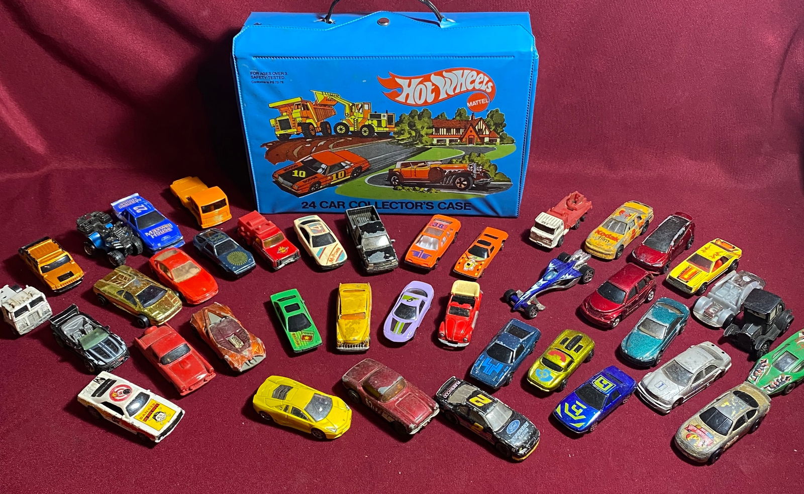 Hot Wheels Collector's Case with 24 Various Cars - Hot Wheels, Racing Champions, Maisto, Etc. (1 of 12)