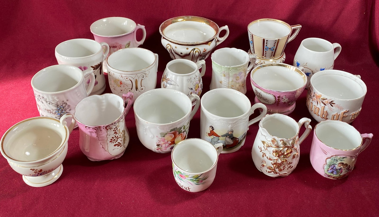 Lot of Nineteen Mugs and Teacups: Lot of Nineteen Mugs and Teacups