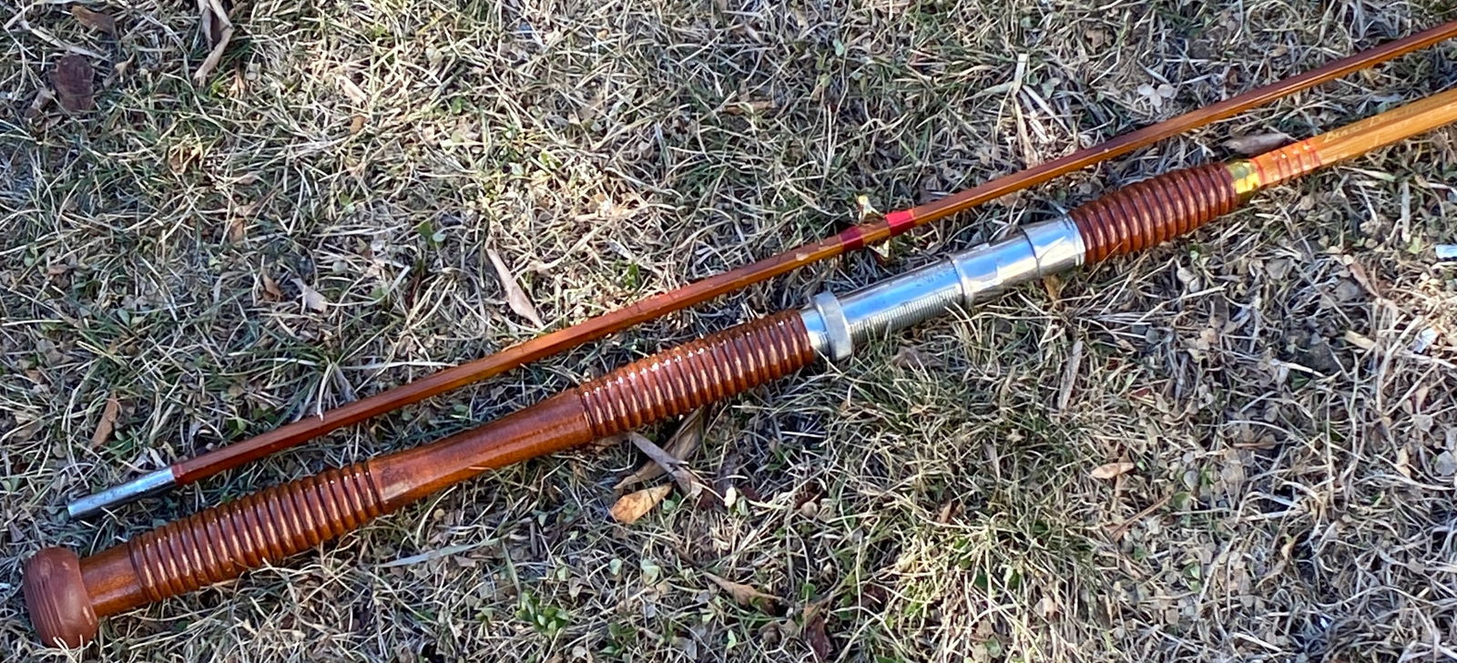 Old L.L.Bean 'Beans Deep Trolling' Bamboo Fishing Pole: Old L.L.Bean 'Beans Deep Trolling' Bamboo Fishing Pole