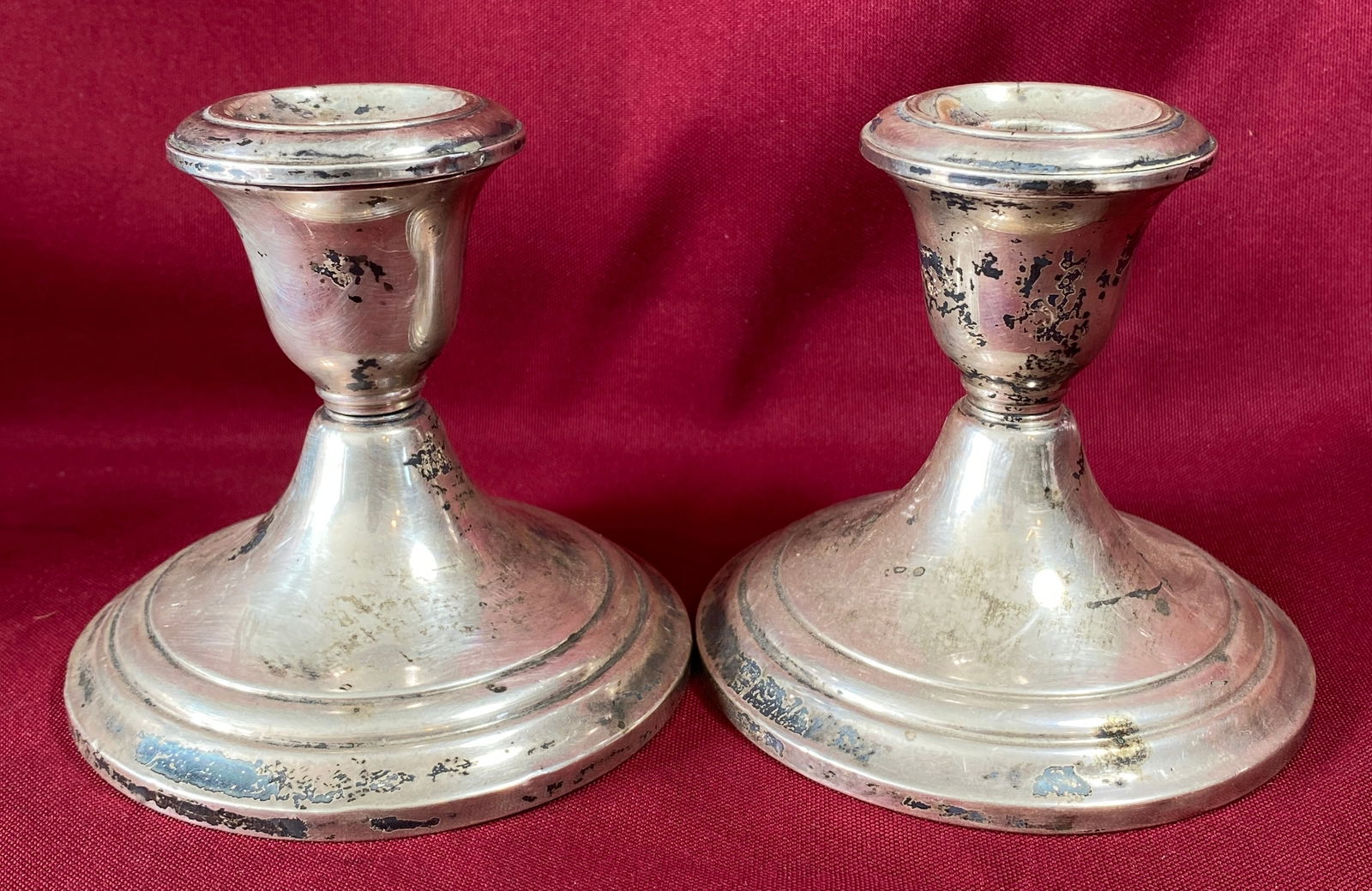Pair of Weighted Gorham Sterling Candlesticks - 658 Grams (1 of 7)