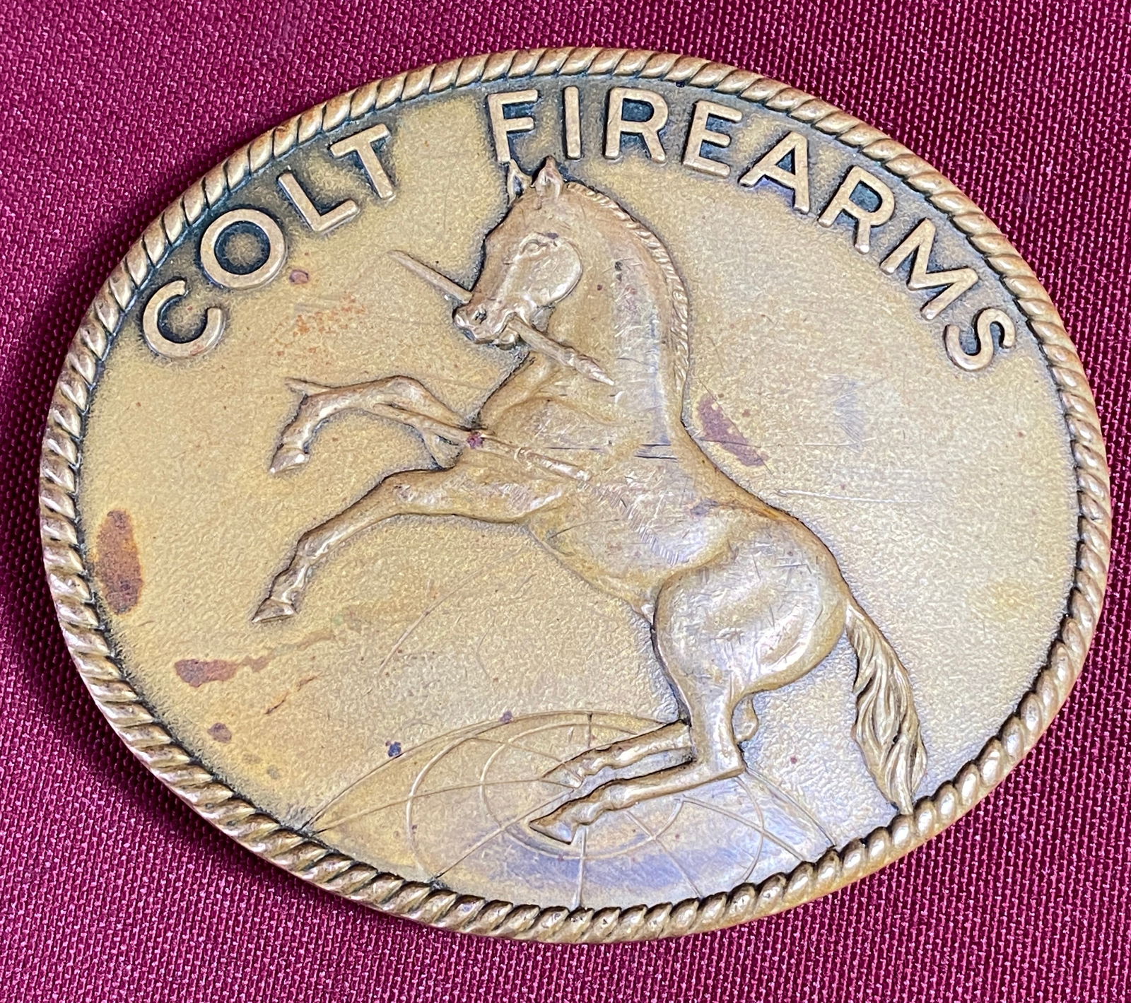 Colt Firearms Brass Belt Buckle (1 of 7)