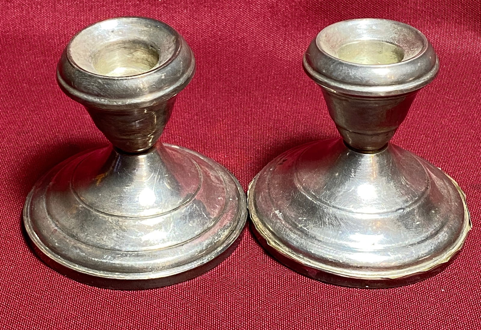 Sterling Silver Weighted Candlesticks by Fina - 343 Grams: Sterling Silver Weighted Candlesticks by Fina - 343 Grams