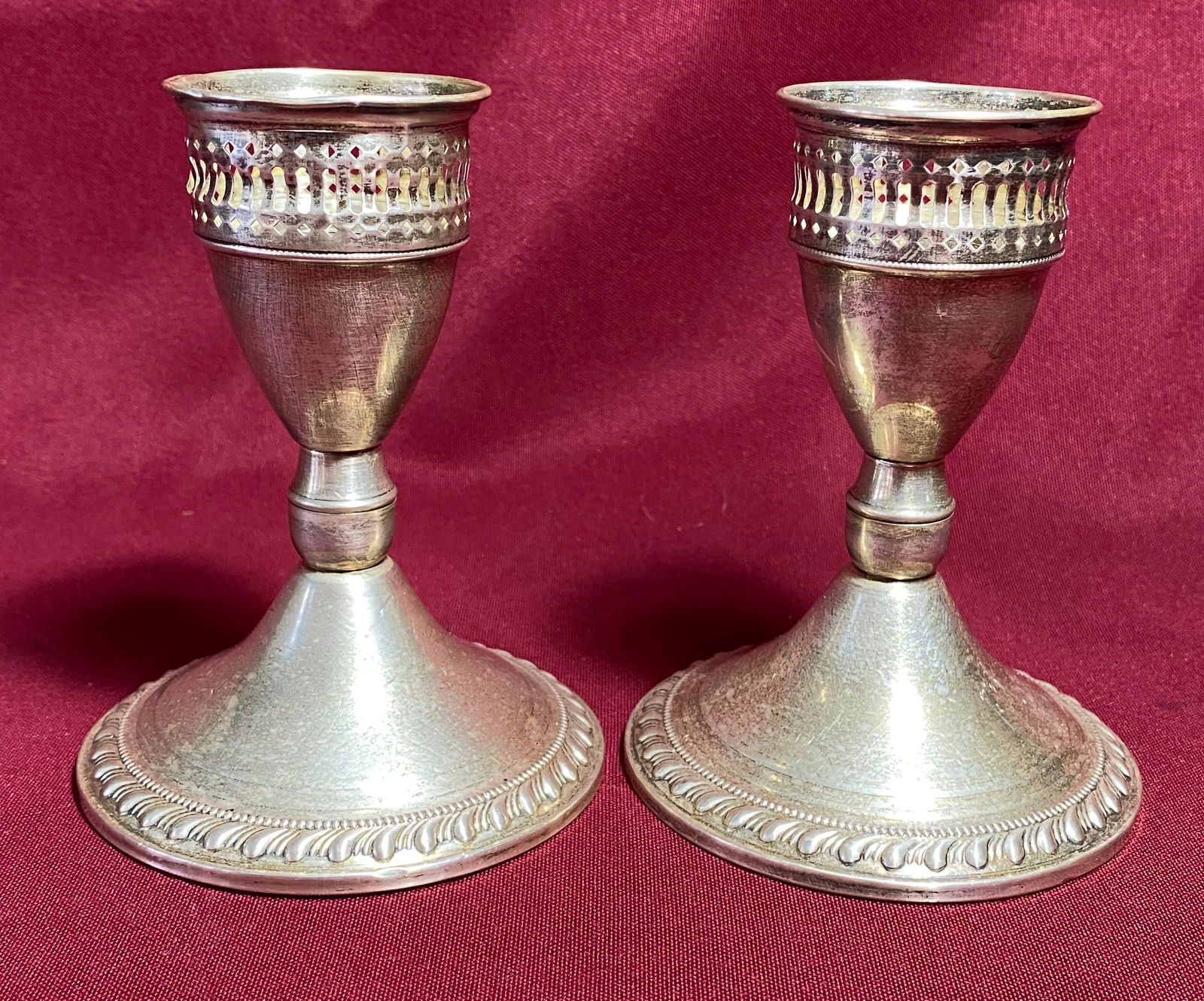 Pair of Weighted Sterling Silver Duchin Creations Candlestick Holders - 384 Grams (1 of 7)