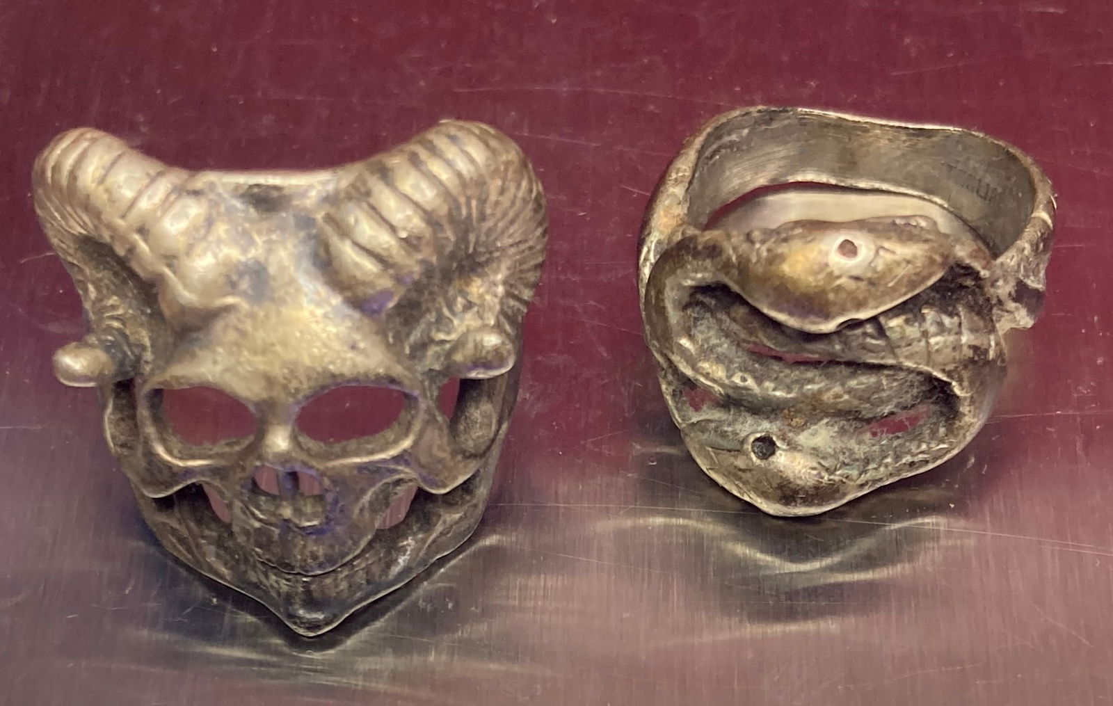 Two Sterling Silver Designer Rings - 18.1 Grams: Two Sterling Silver Designer Rings - 18.1 Grams