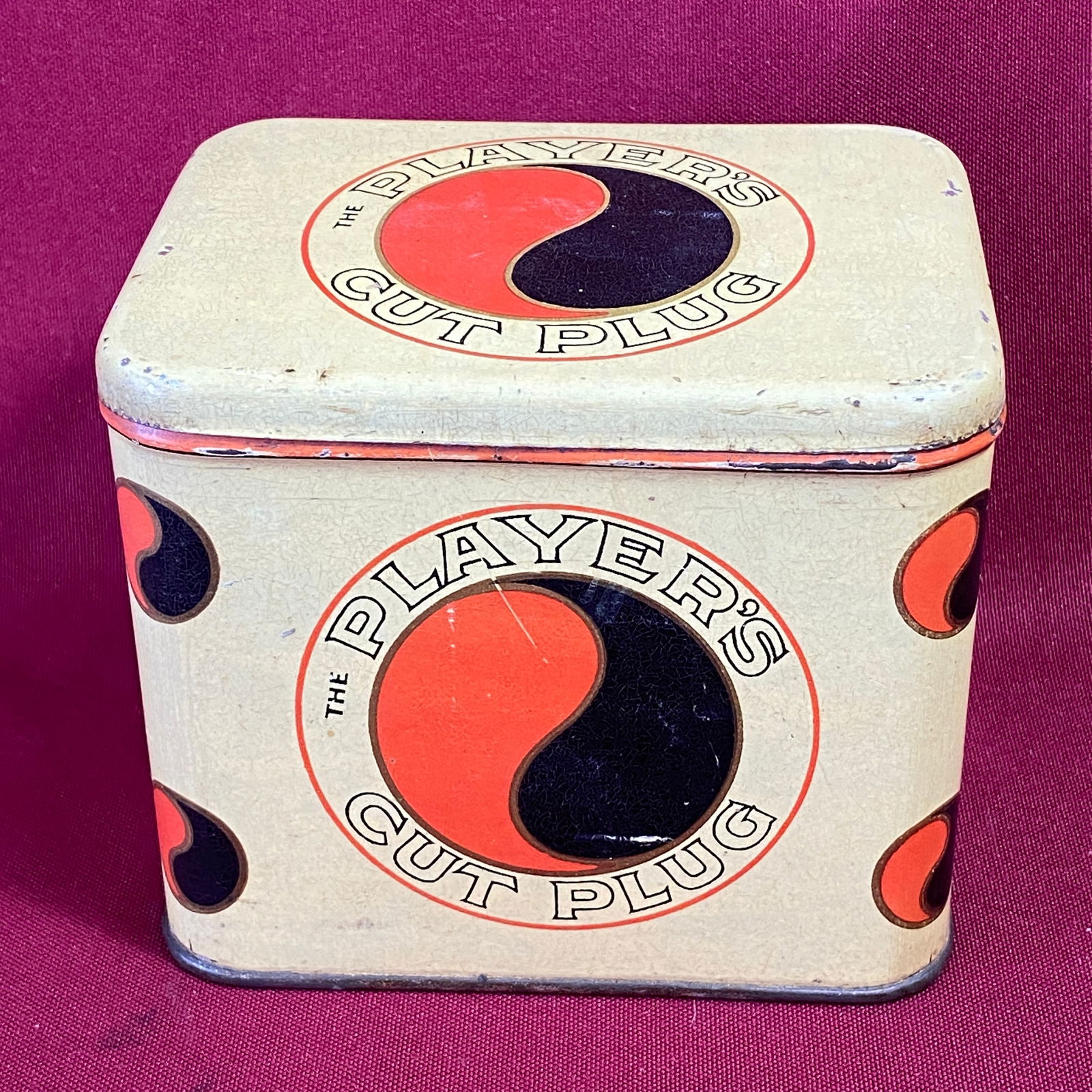 Old Players Cut Plug Advertisement Tin - Richmond NY: Old Players Cut Plug Advertisement Tin - Richmond NY