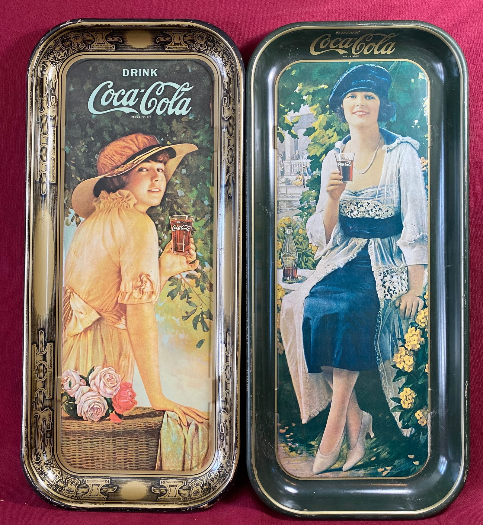 Two Vintage Coca Cola Advertising Trays (1 of 9)