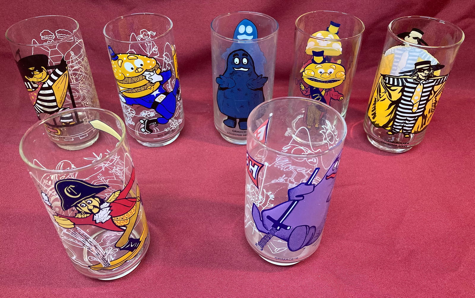 Various Character McDonald's Collector Glasses: Various Character McDonald's Collector Glasses