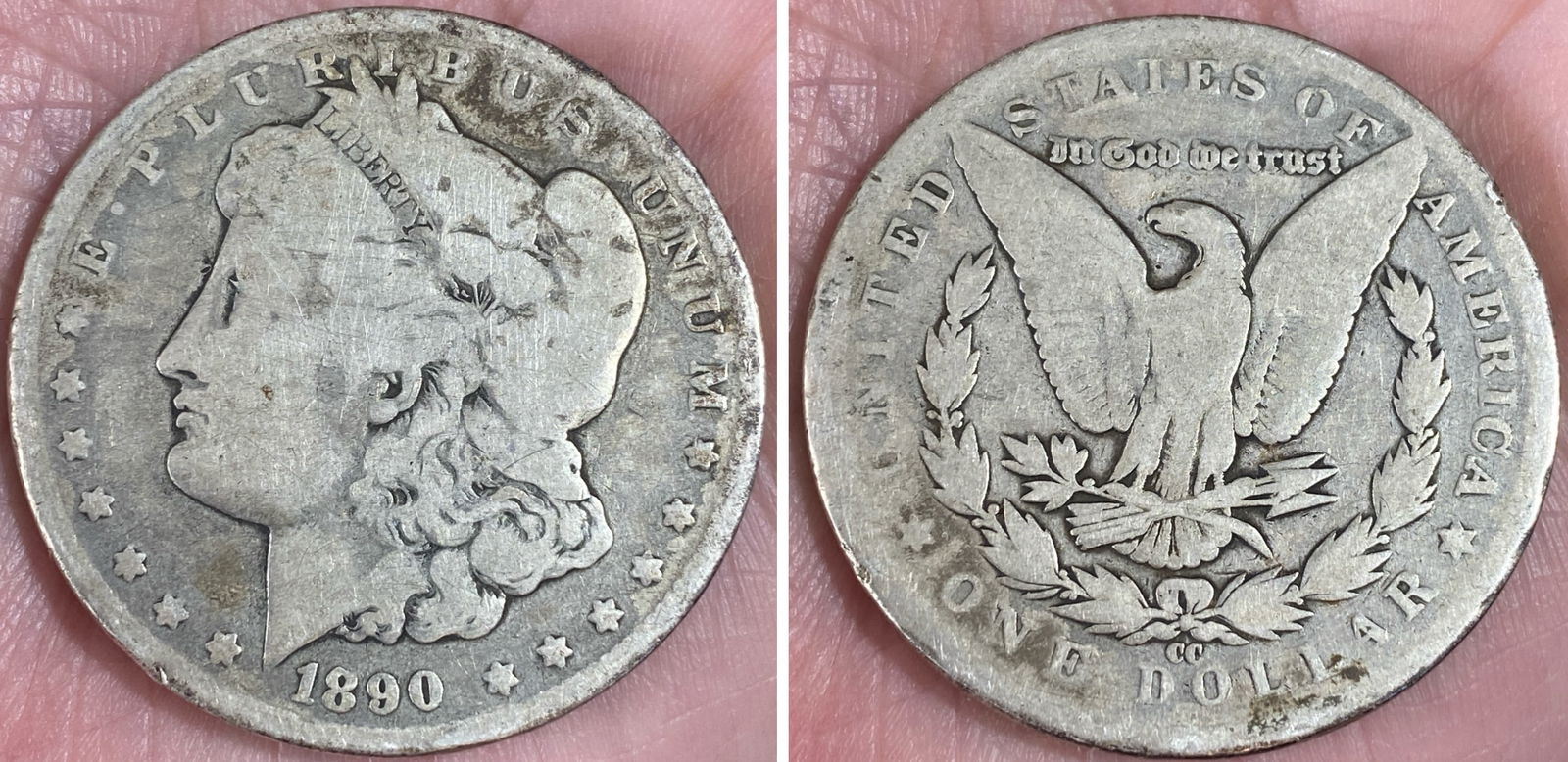 1890-CC Morgan Silver Dollar (1 of 4)