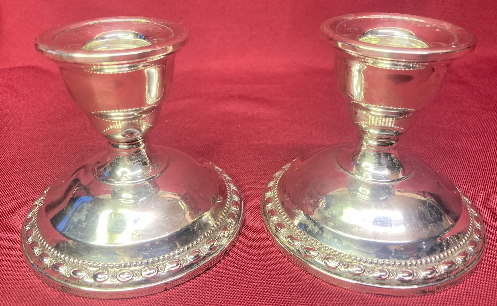 Pair of La Pierre Sterling Silver Weighted Candlesticks - 546 Grams (1 of 6)