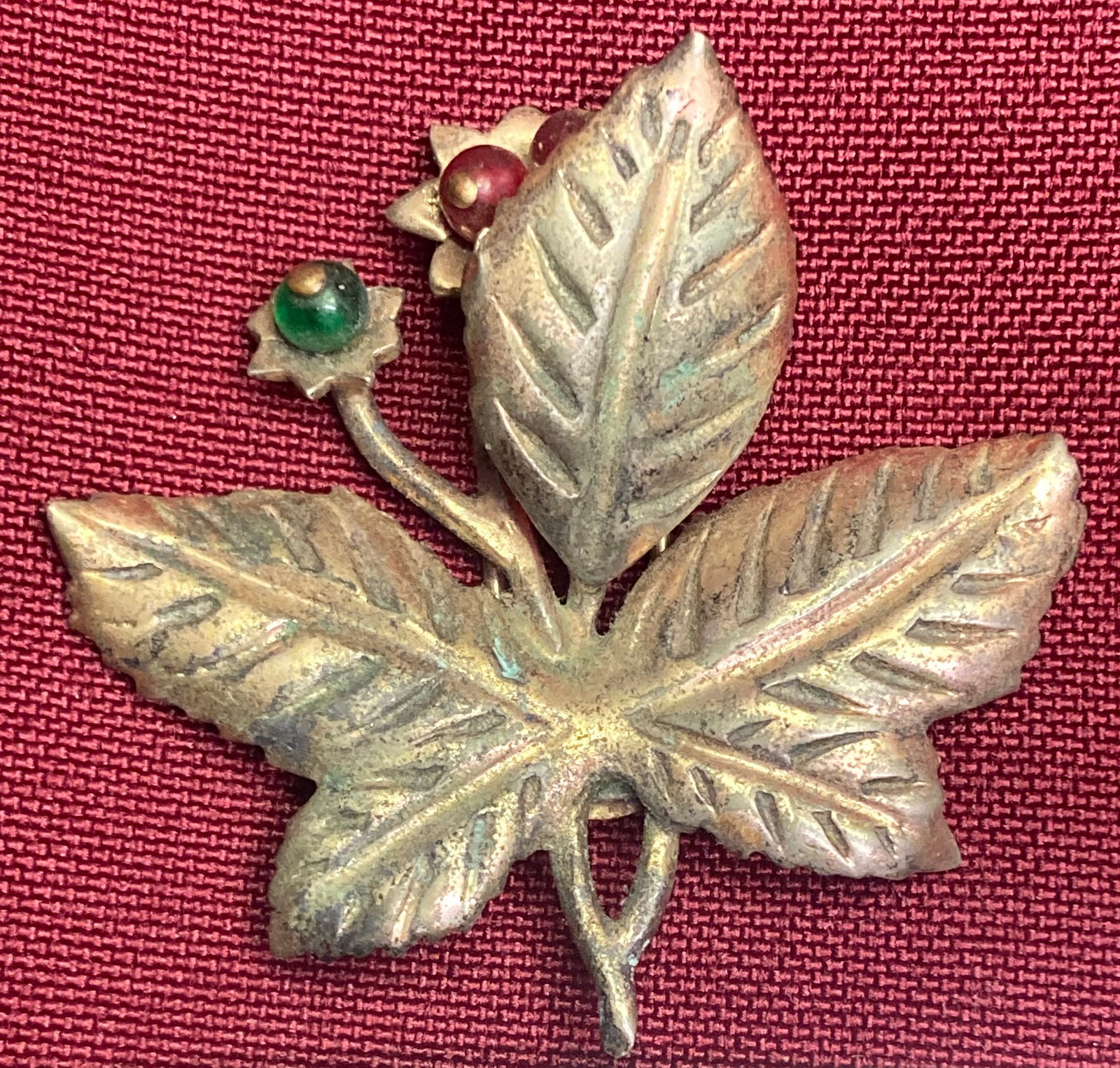 1940s Sterling Silver Nettie Rosenstein Designer Leaf Brooch - 20.8 Grams: 1940s Sterling Silver Nettie Rosenstein Designer Leaf Brooch - 20.8 Grams