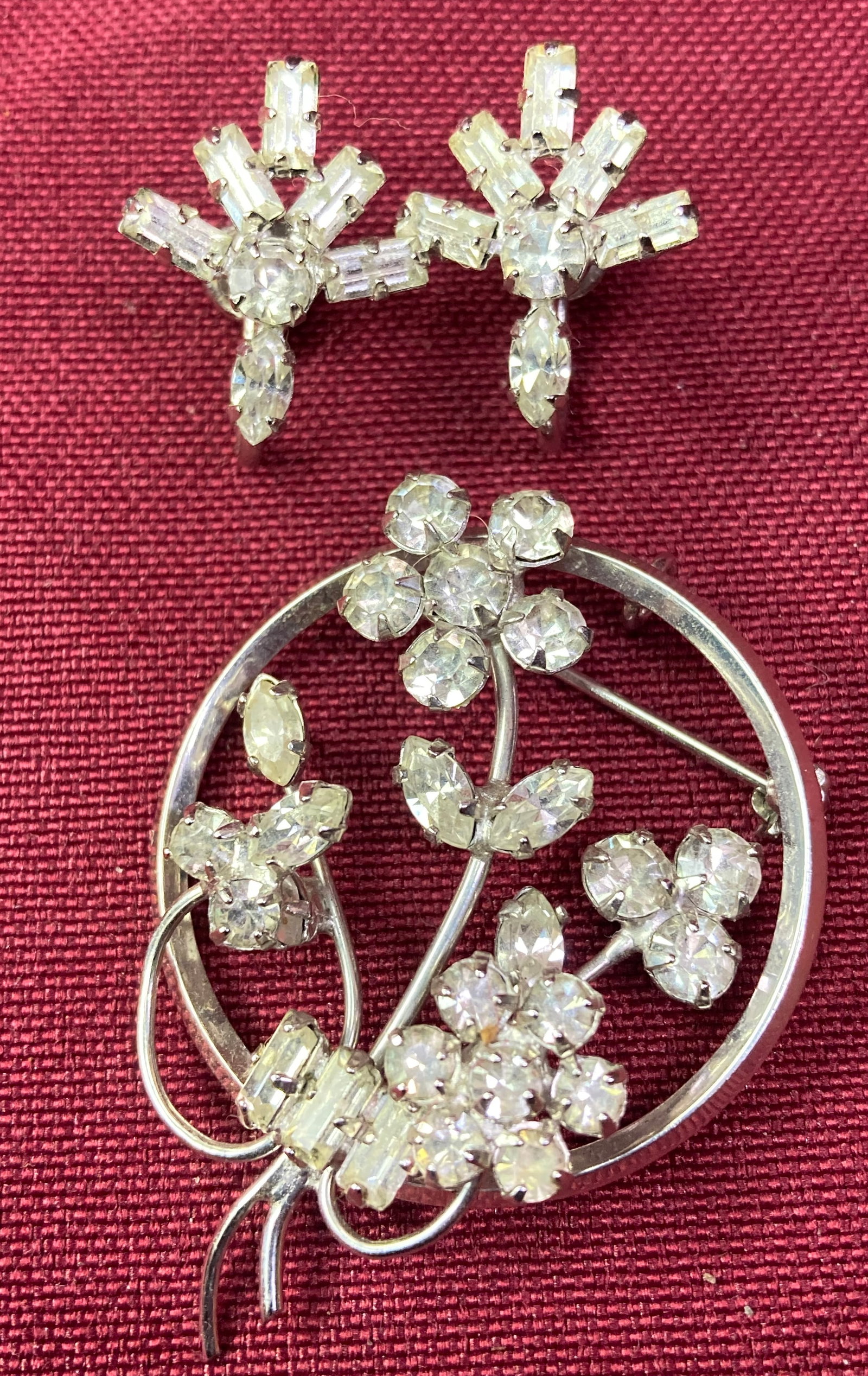 D'or Sterling Silver Brooch & Clip-On Earrings - 11.1 Grams (1 of 6)