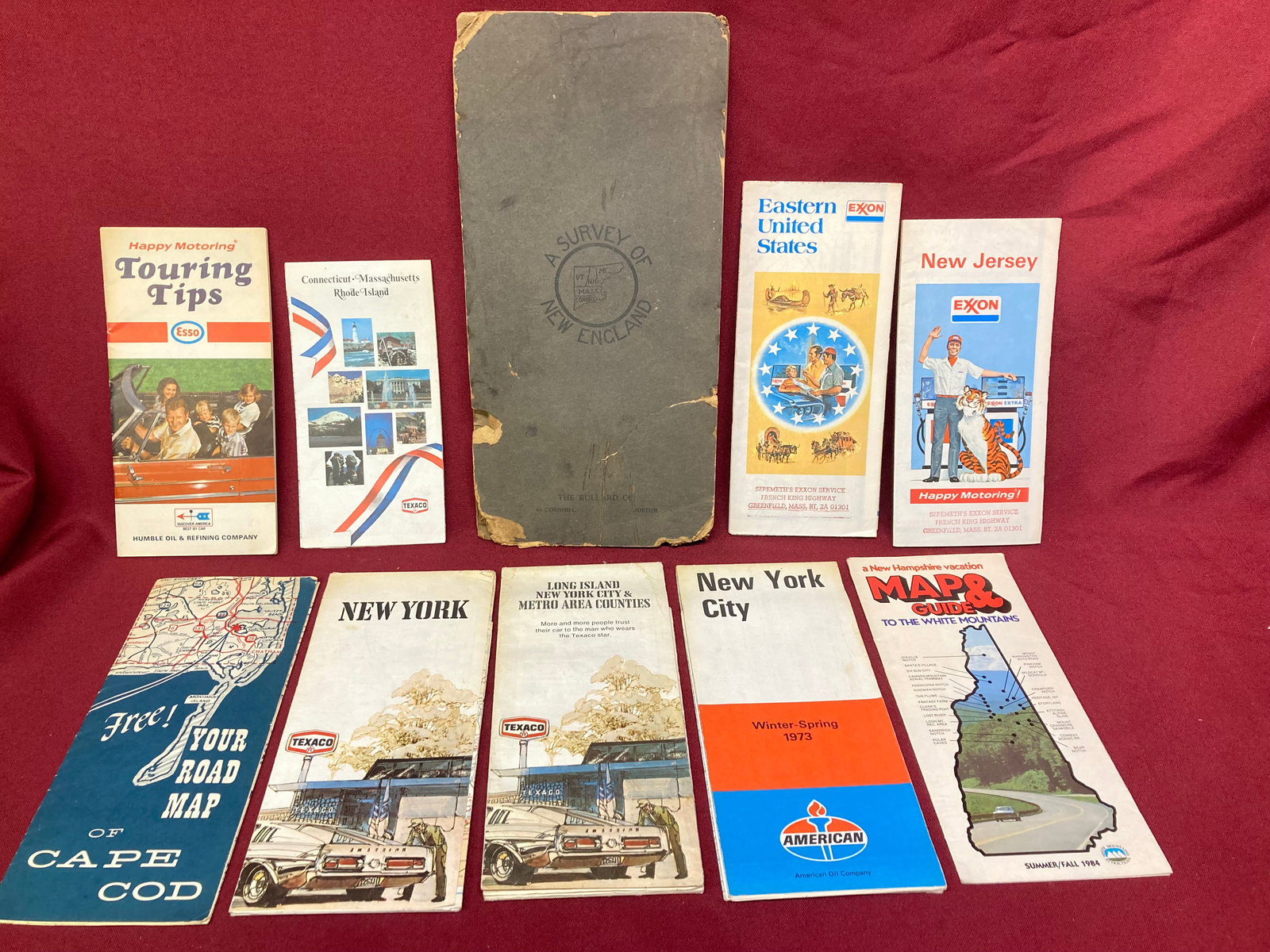 Several Maps Including Antique 1914 'Survey of New England' Folded Map (1 of 5)