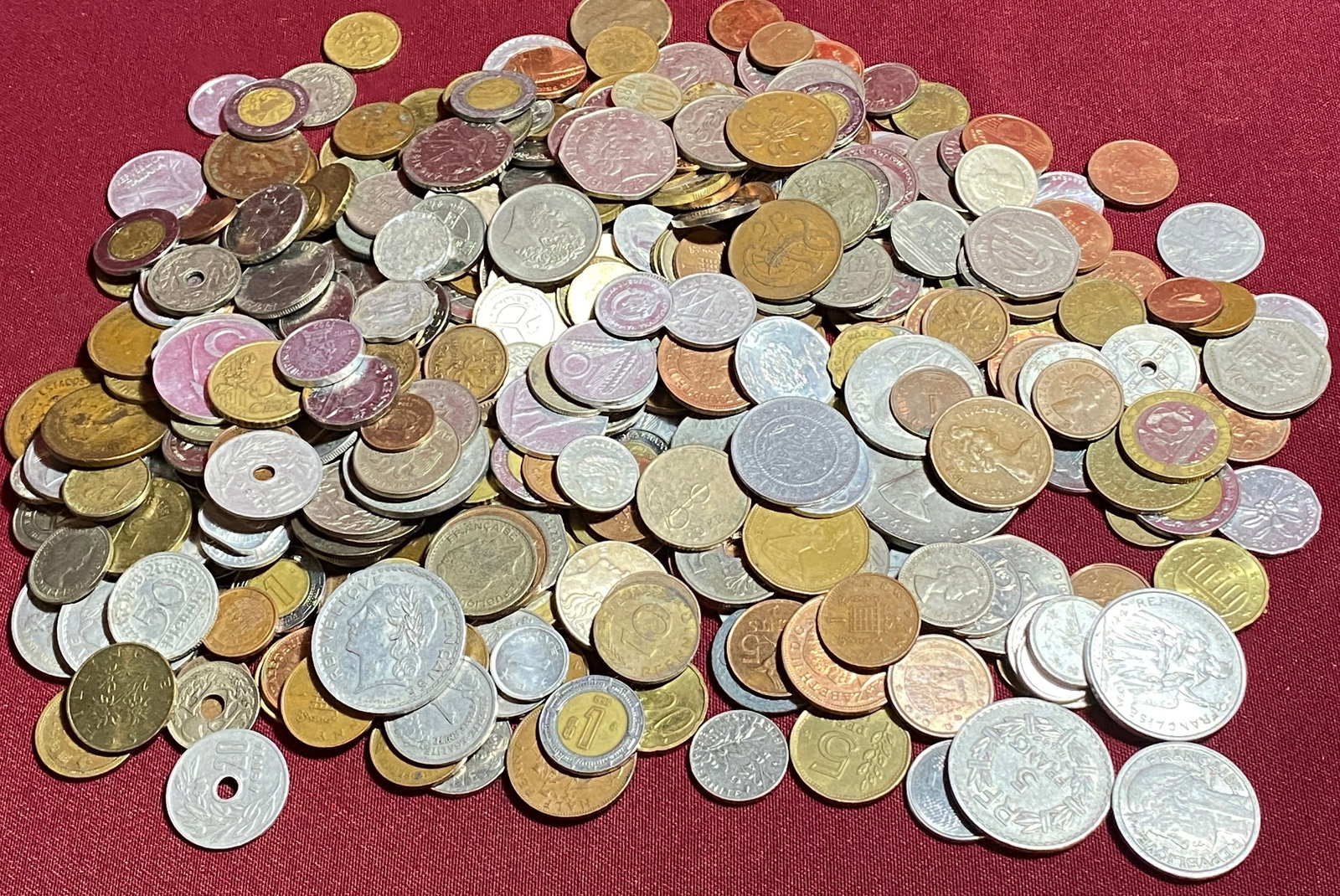 Large Lot of Older Foreign Coins Some Possibly Silver (1 of 10)