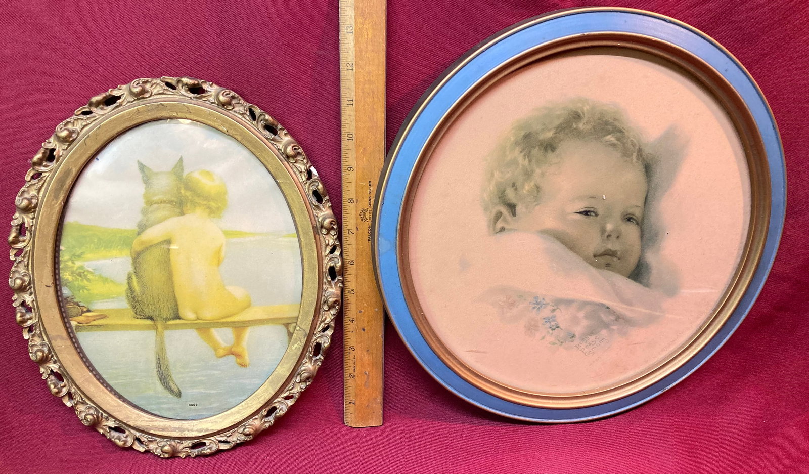 Two Bessie Gutmann Wood Framed Lithographs (1 of 5)