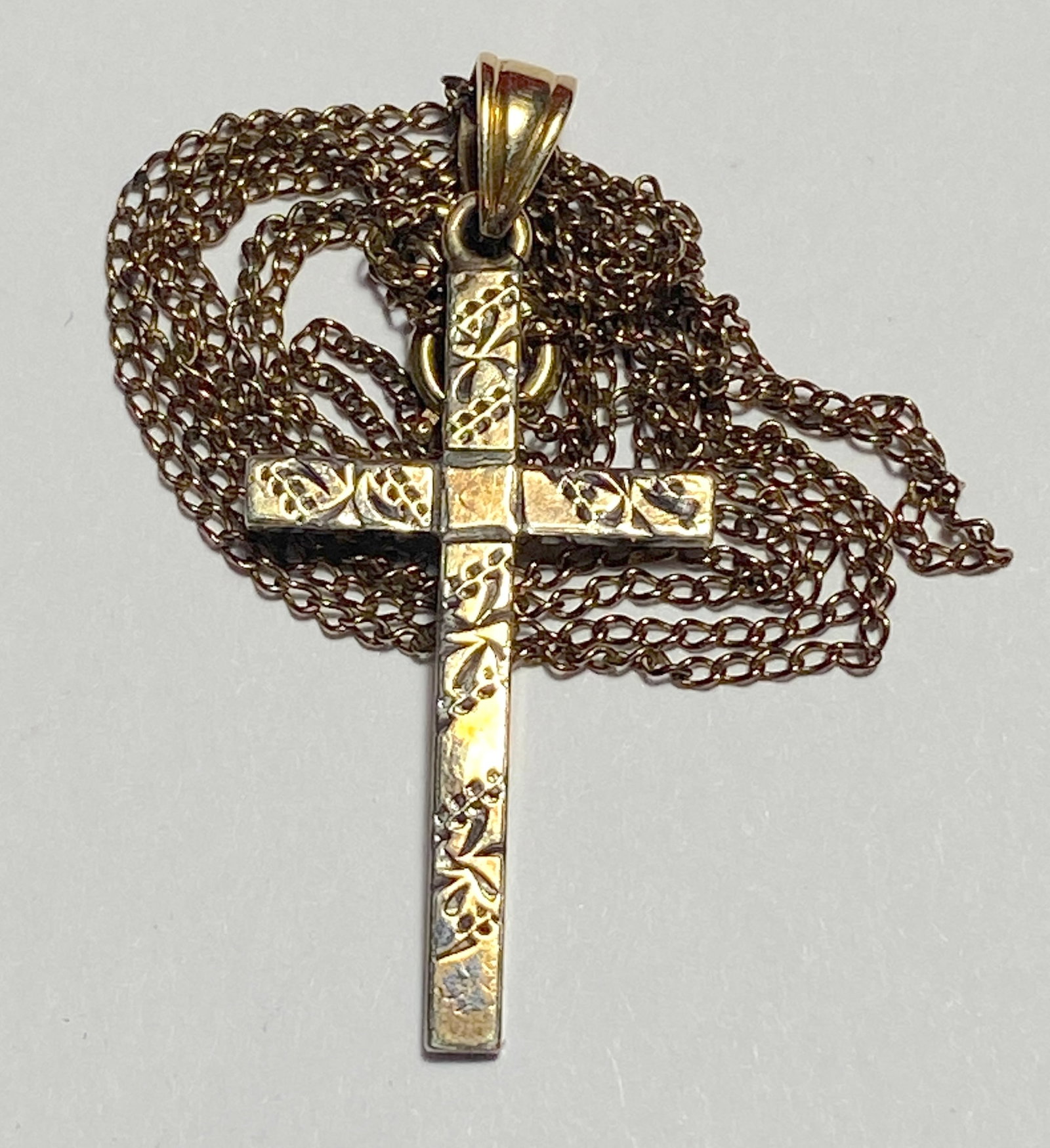 Sterling Silver Cross Pendant with Chain - 1.11 Grams (1 of 5)
