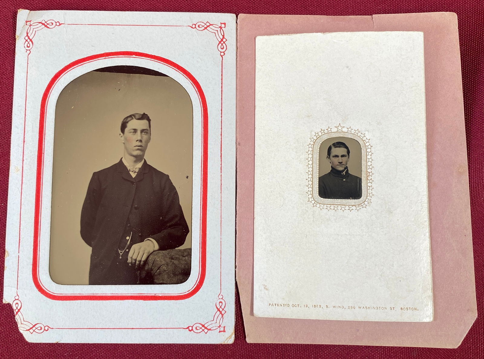 Two Antique Tintype Photographs of Men - Including Gem Sized Tintype (1 of 7)