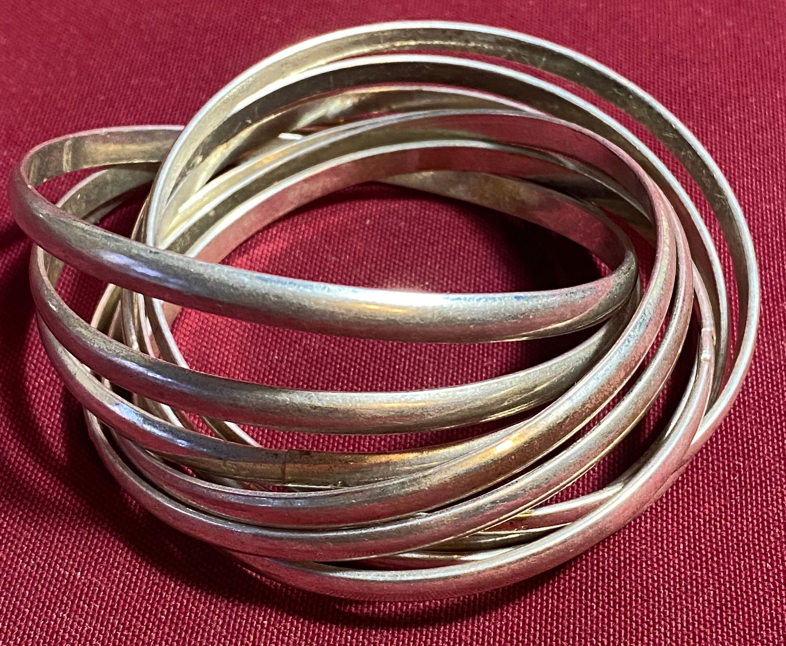 Set of Nine Interlocking Bangle Bracelets (1 of 5)