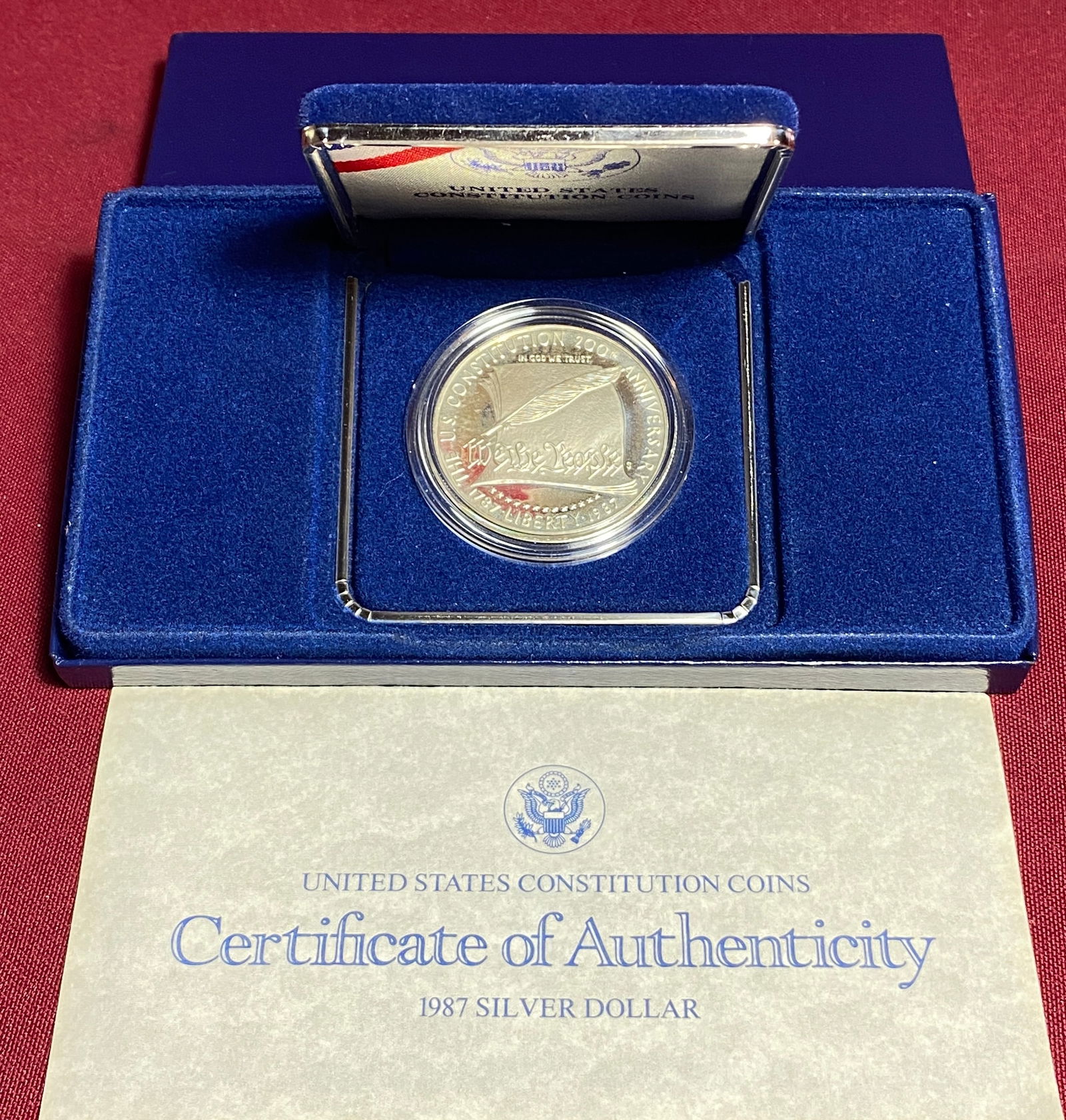 1987 U.S. Constitution Commemorative Silver Dollar (1 of 4)