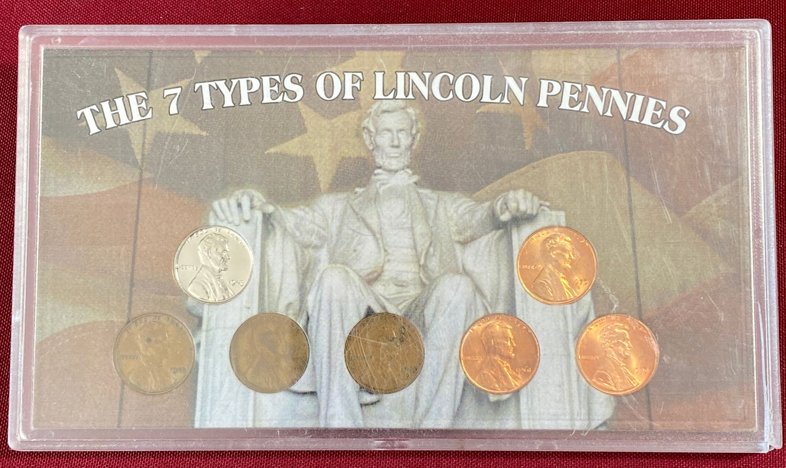 Seven Types of Lincoln Pennies Set (1 of 2)