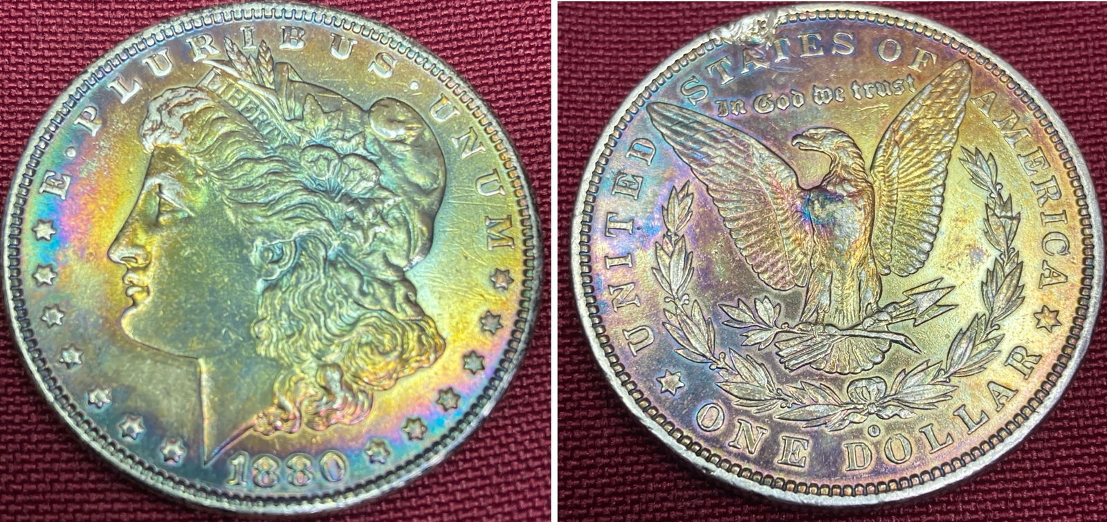 1880-O Morgan Silver Dollar with Nice Toning (1 of 3)