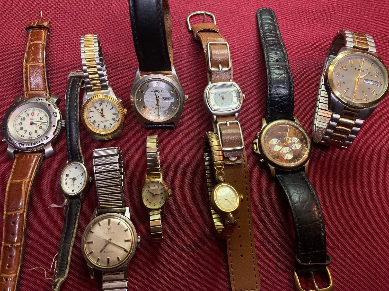 Mixed Assortment of Watches - Swiss, Croton, Fossil, Timex, Etc. (1 of 8)