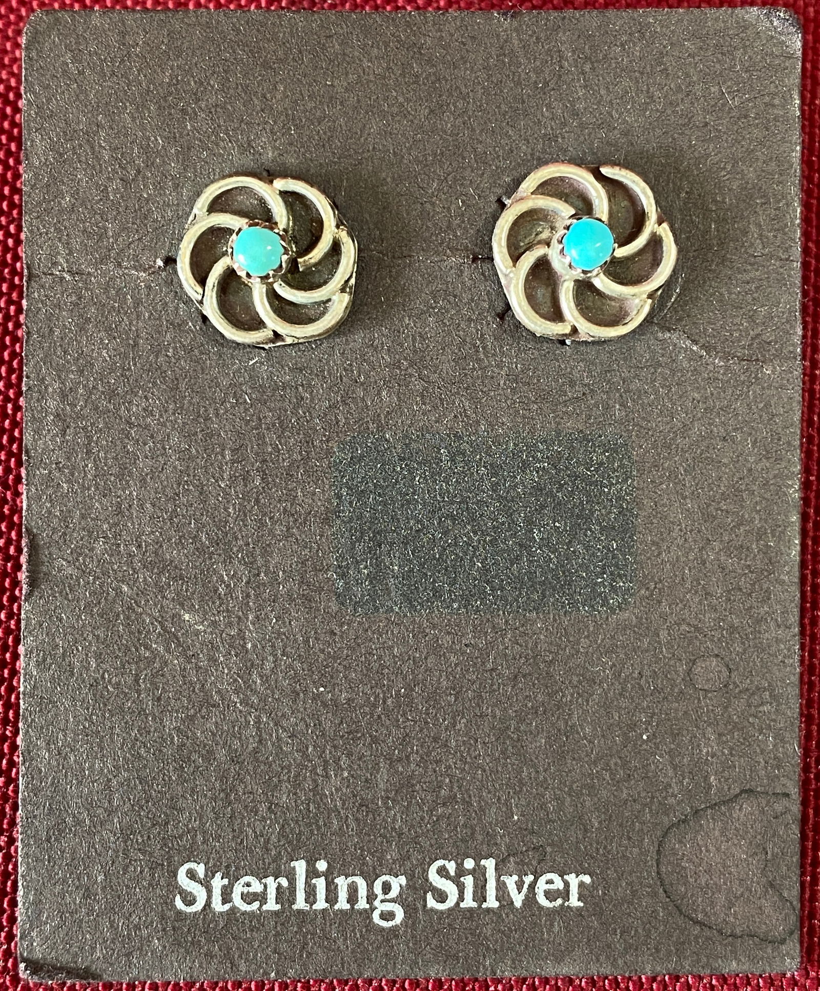 Pair of Sterling Ornate Flower Shaped Stud Earrings: Pair of Sterling Ornate Flower Shaped Stud Earrings