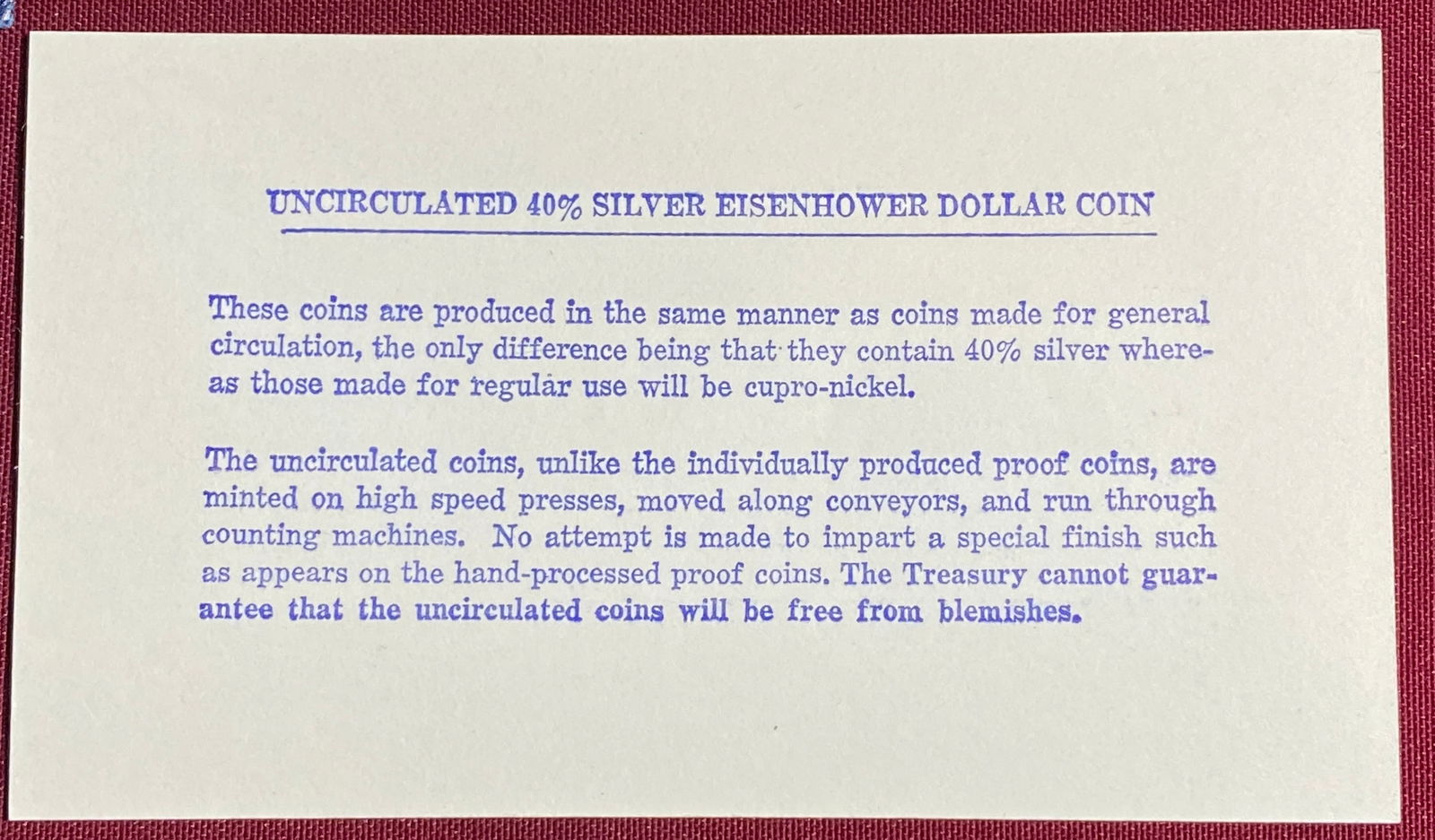 Three 1972 Uncirculated Eisenhower Silver Dollars - 2