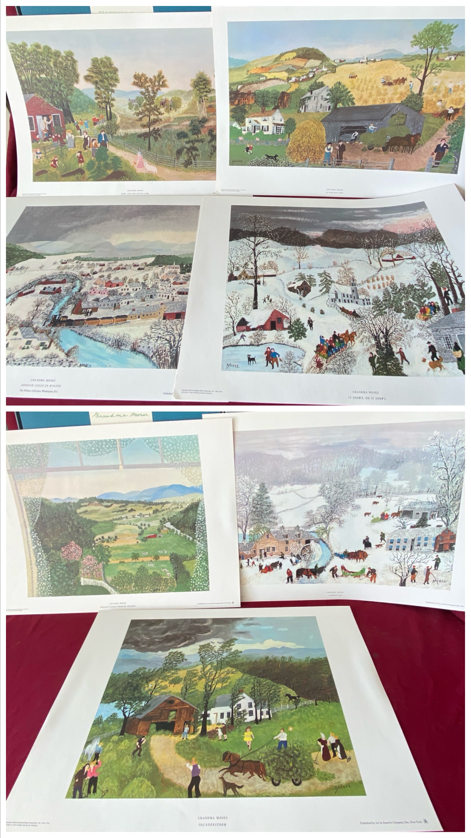 Portfolio of Seven Grandma Moses' Prints: Portfolio of Seven Grandma Moses' Prints