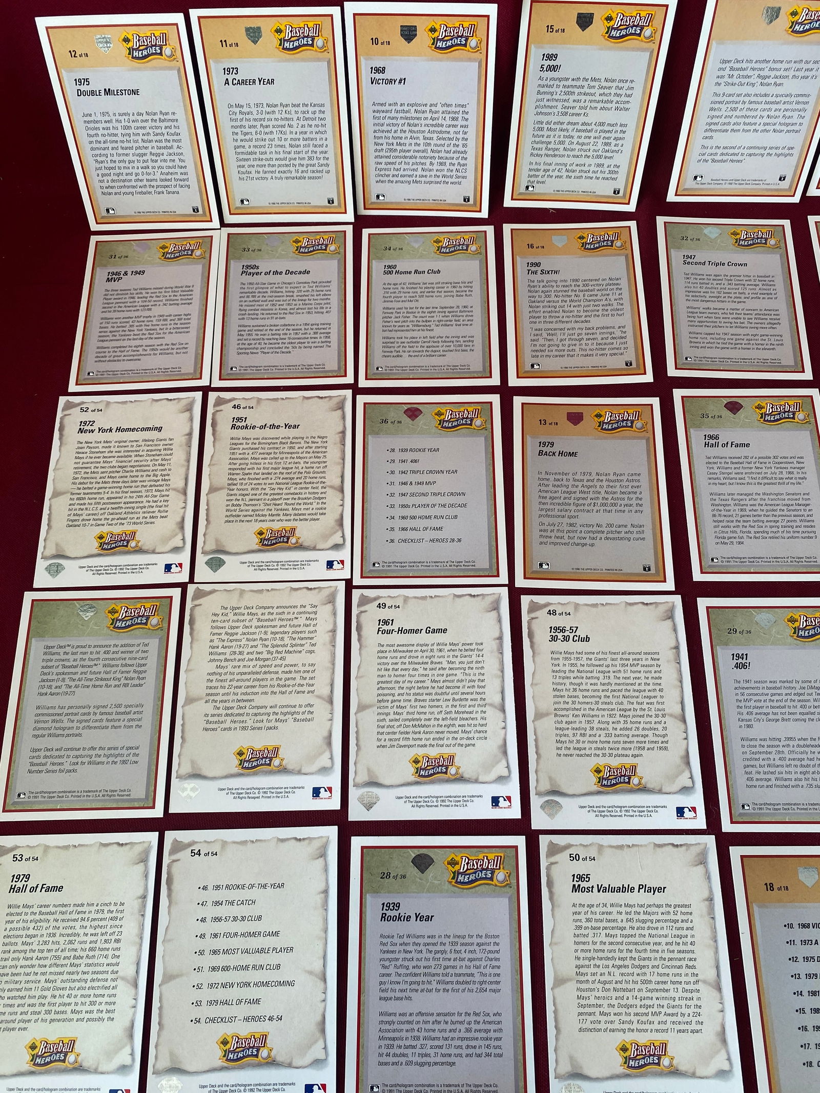 Assorted 'Baseball Heroes' Baseball Cards - 4