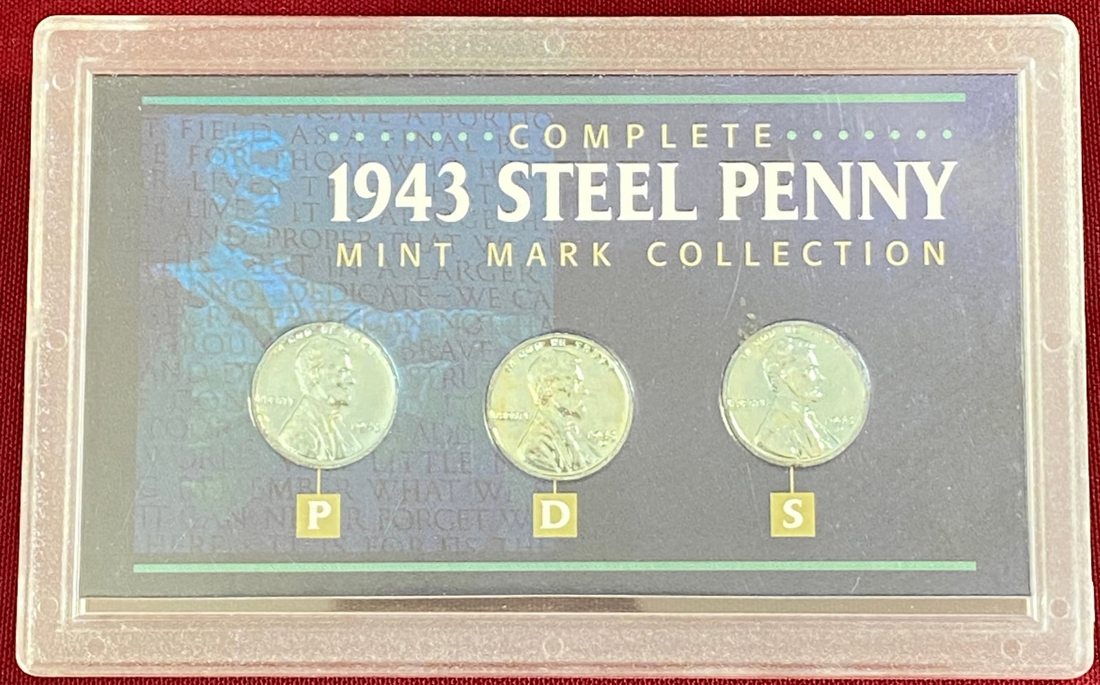 Complete 1943 Steel Penny Mint Mark Coin Set (1 of 2)