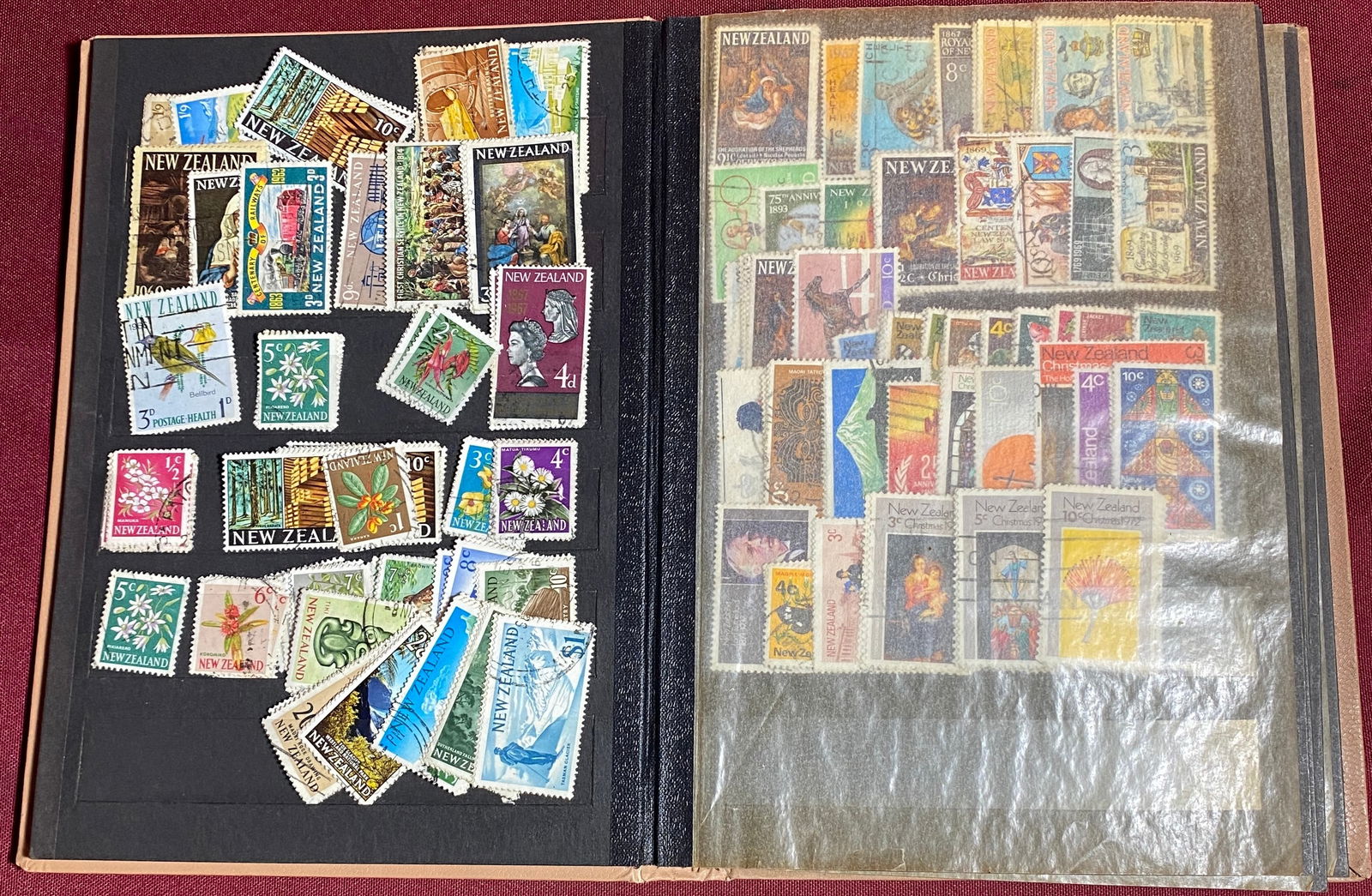 Stamp Album Full of Foreign Cancelled Stamps - Australia, New Zealand, Canada, Etc. (1 of 11)