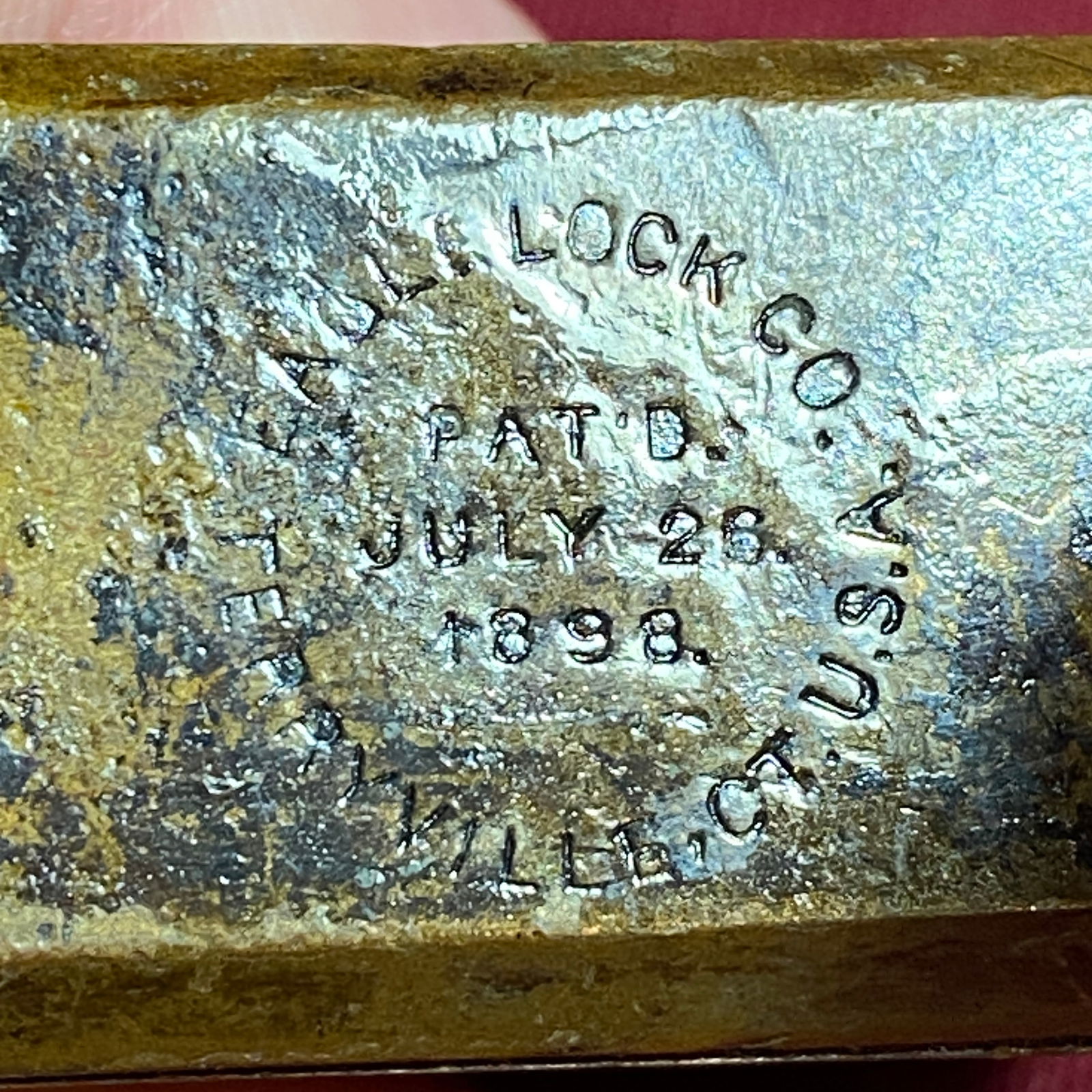 Antique Eagle Lock Co. Padlock with Key - 6