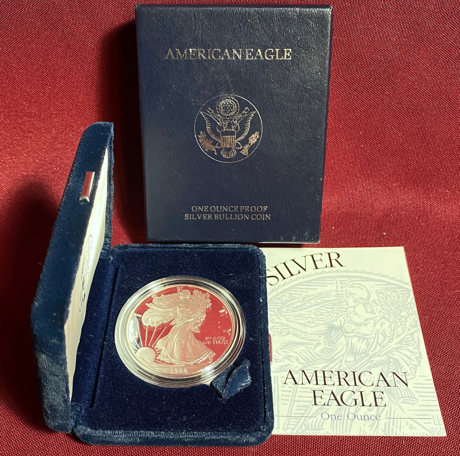 1998-P One Ounce .999 Fine Silver Eagle (1 of 4)