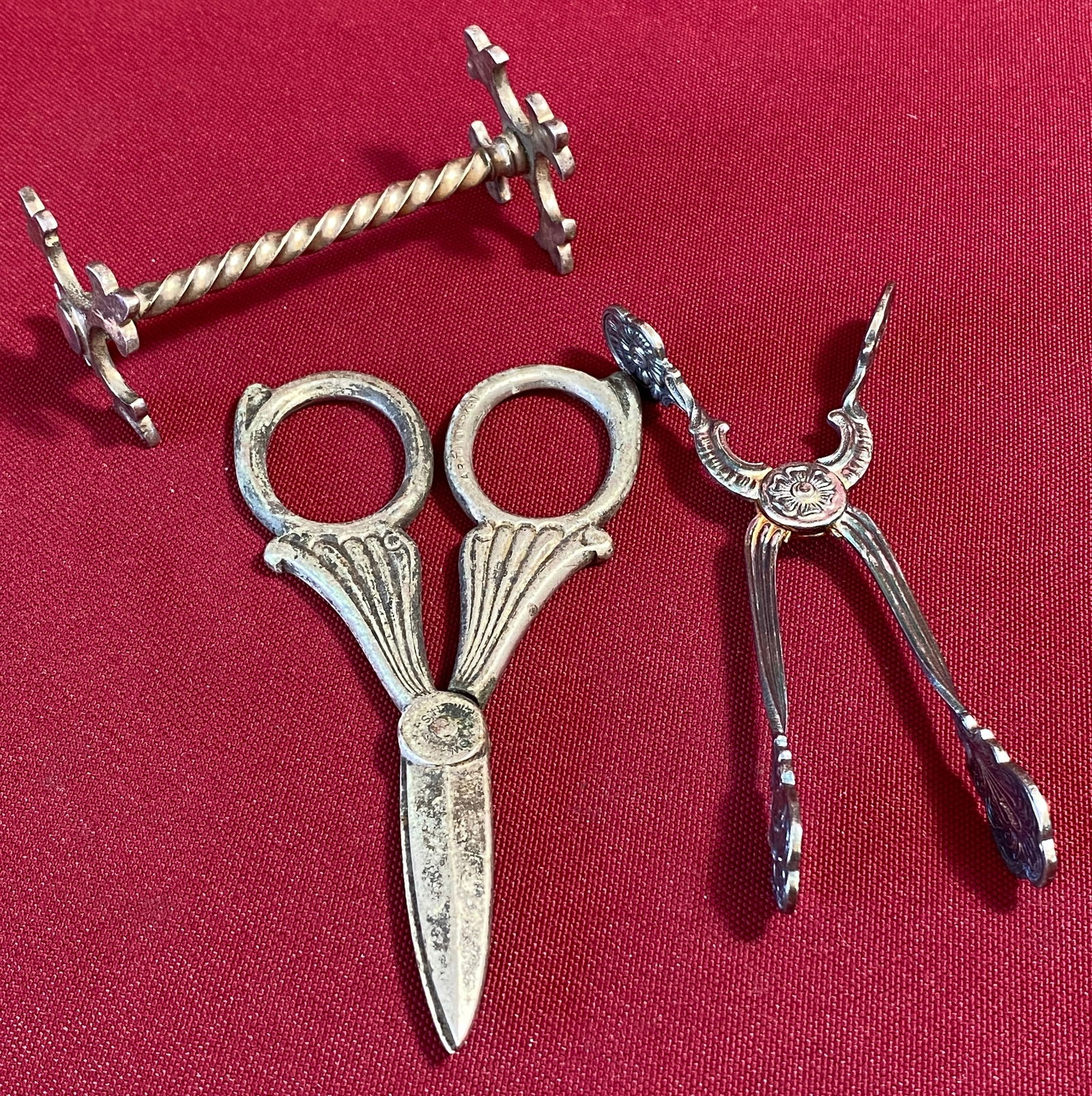 Antique Knife Rest, Vintage Sugar Tongs, and Candlewick Timmers (1 of 8)