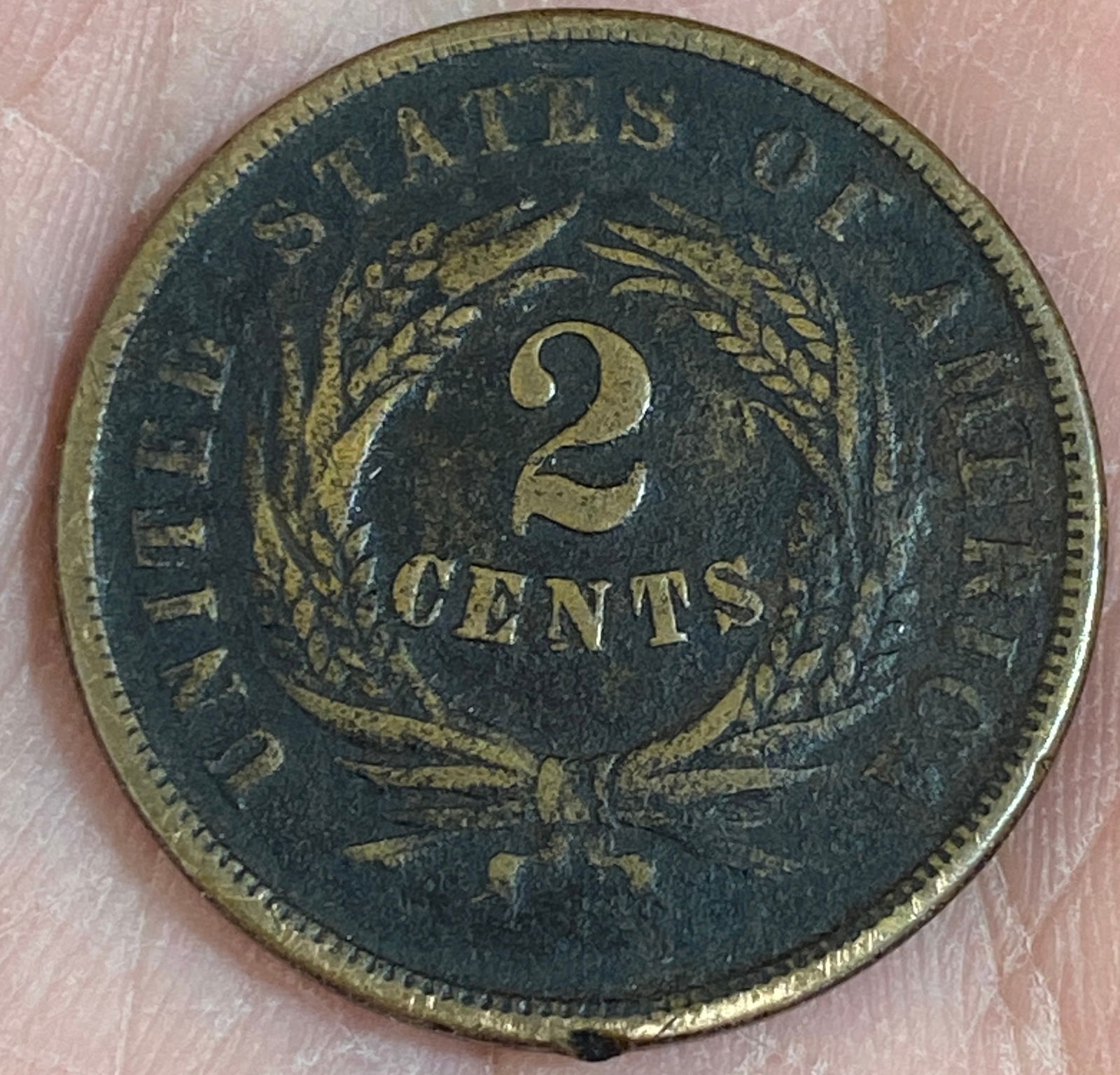 1864 Two Cent Coin - 2