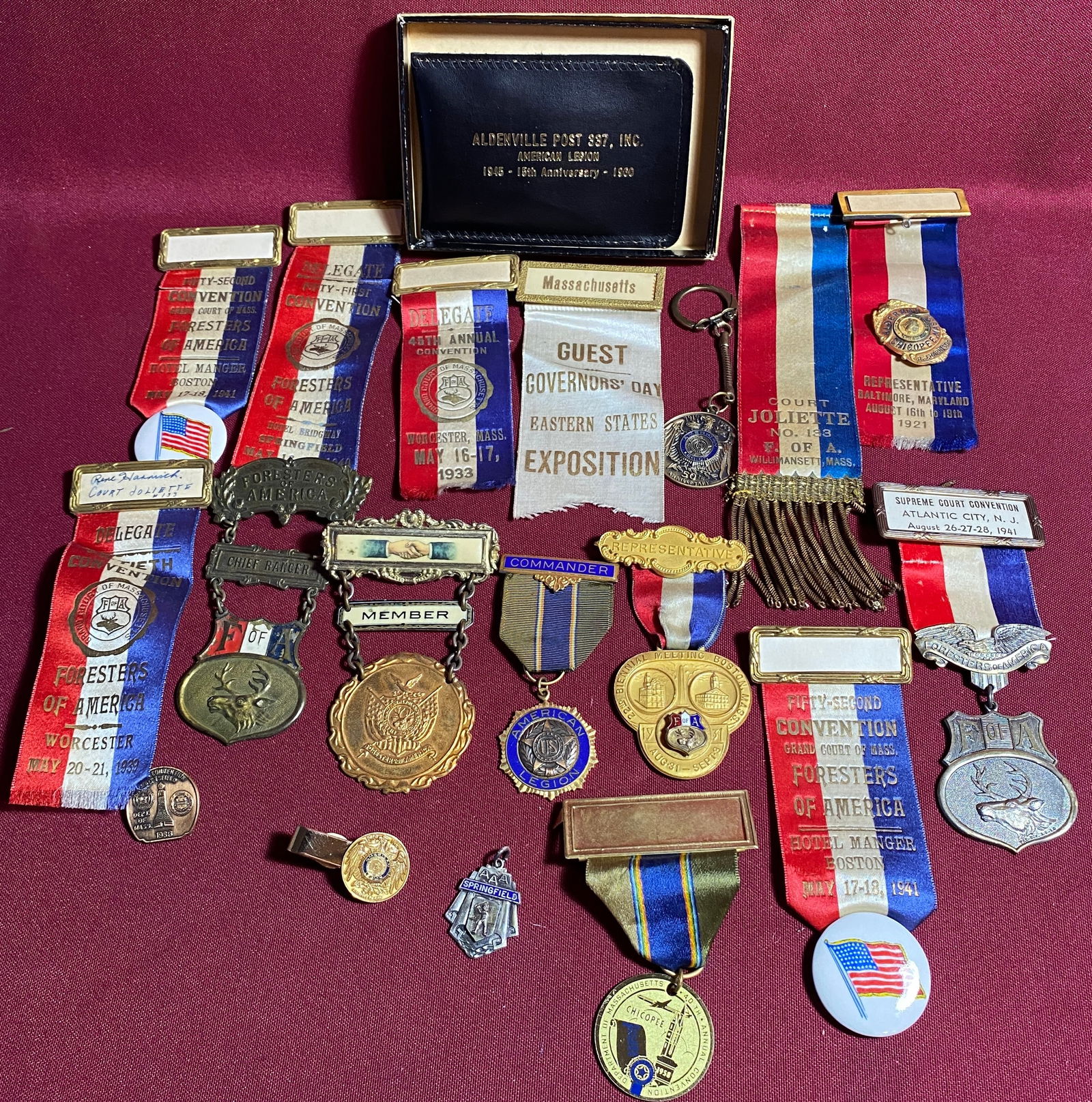 Various Older Militar, Ribbons, Club Medals, Etc. (1 of 8)