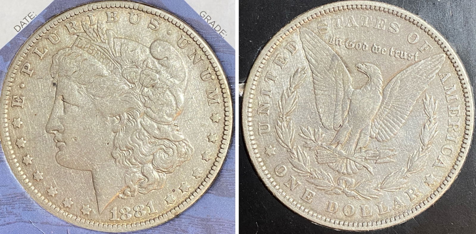 1881 Morgan Silver Dollar (1 of 3)