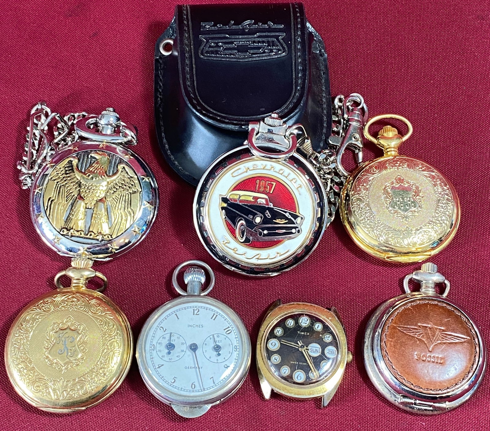 Various Pocket Watches, Watch Face, Etc. - Fossil, Regency, Chevrolet, Etc. (1 of 14)