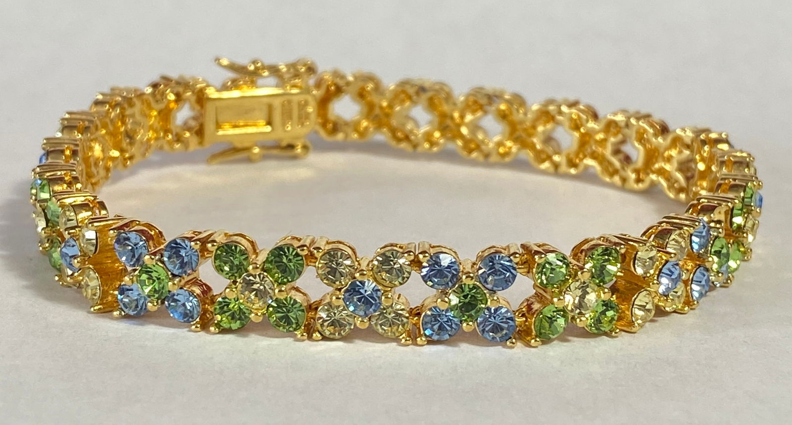 John Rivers Rhinestone Bracelet - One Rhinestone Missing: John Rivers Rhinestone Bracelet - One Rhinestone Missing