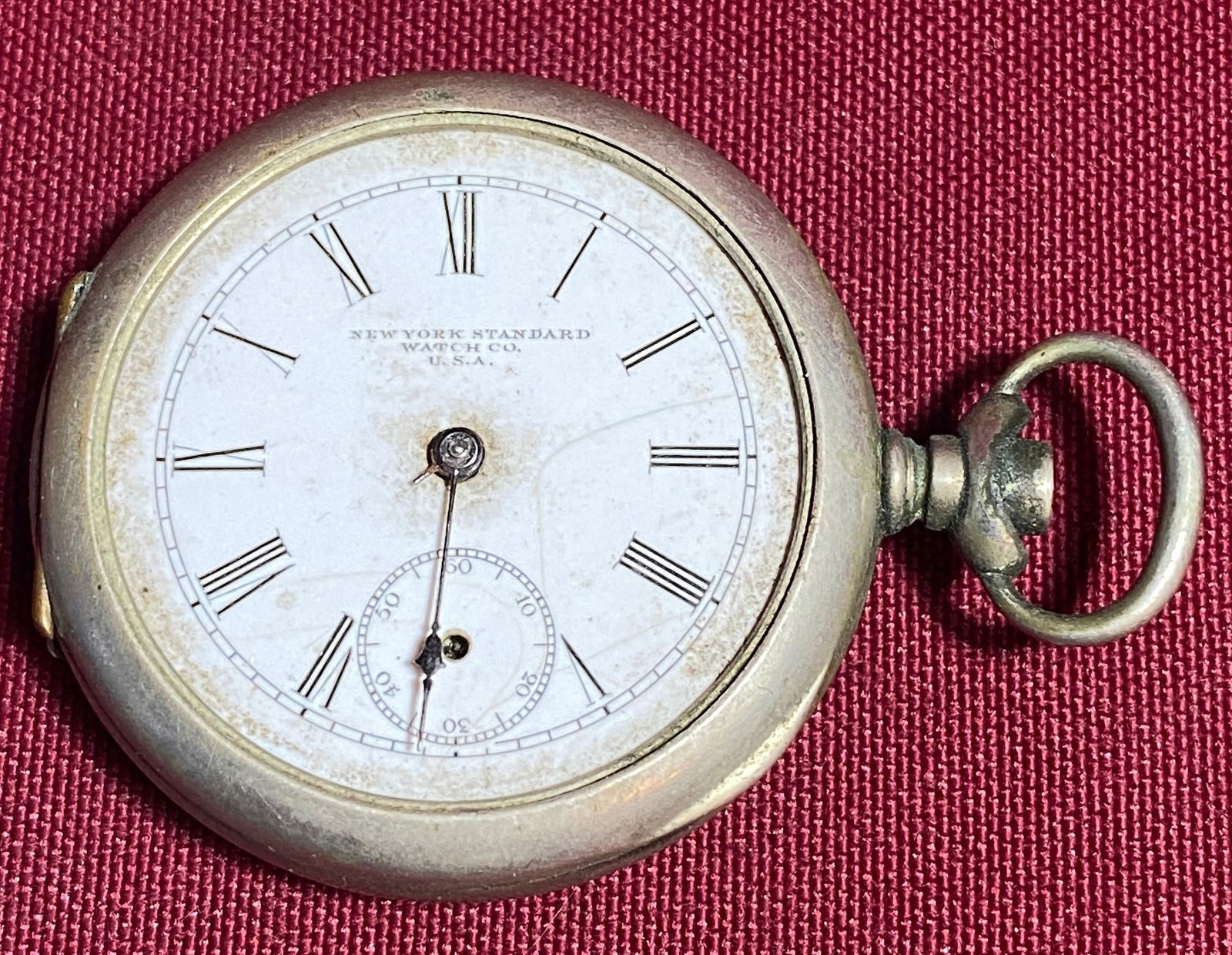 Antique Pocket Watch - New York Standard Watch Co. - #2146547, 10517 - Missing Glass, Hand: Antique Pocket Watch - New York Standard Watch Co. - #2146547, 10517 - Missing Glass, Hand