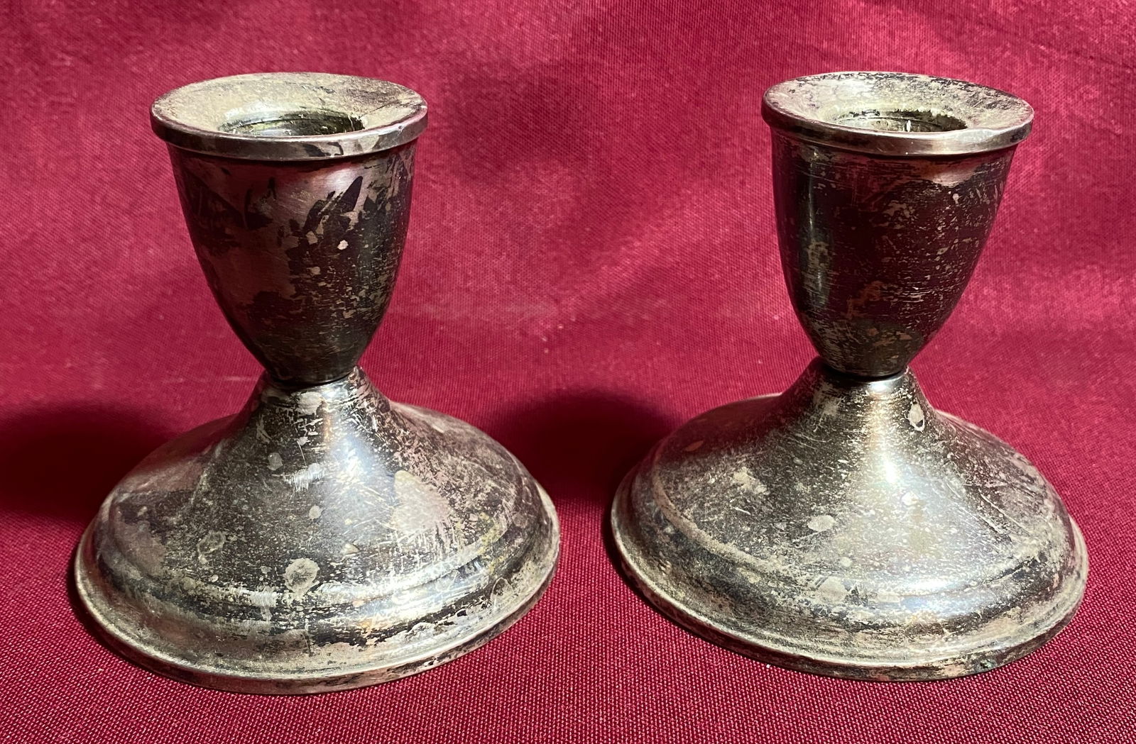 Pair of Sterling Silver Weighted Duchin Creations Candlesticks - 386 Grams (1 of 7)
