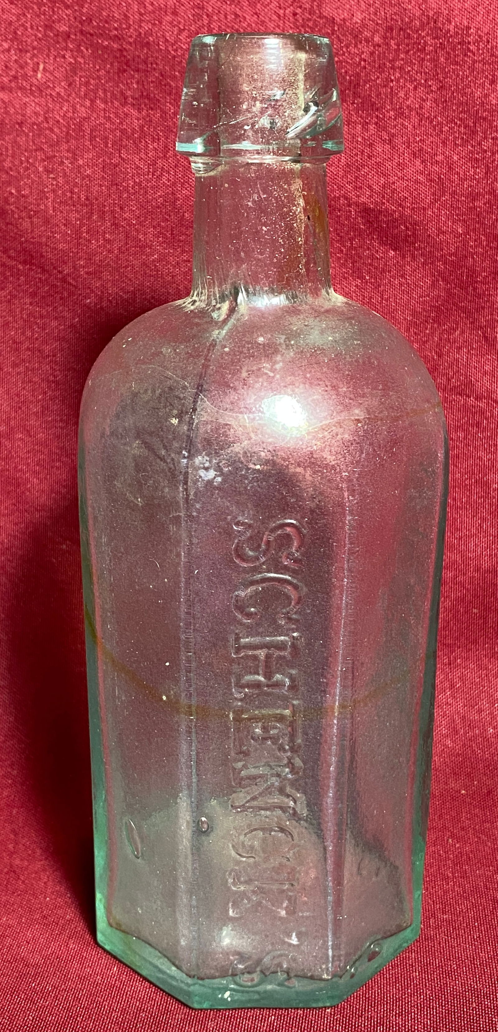 Antique Schenck's Pulmonic Syrup Eight-Sided Glass Bottle - Mind 1800s (1 of 10)