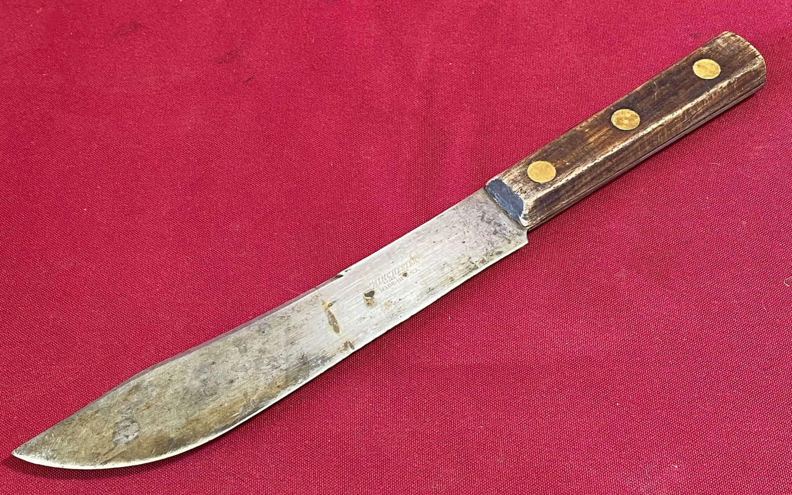 Vintage Winchester Knife with Brass Rivets - 11.5"L: Vintage Winchester Knife with Brass Rivets - 11.5"L